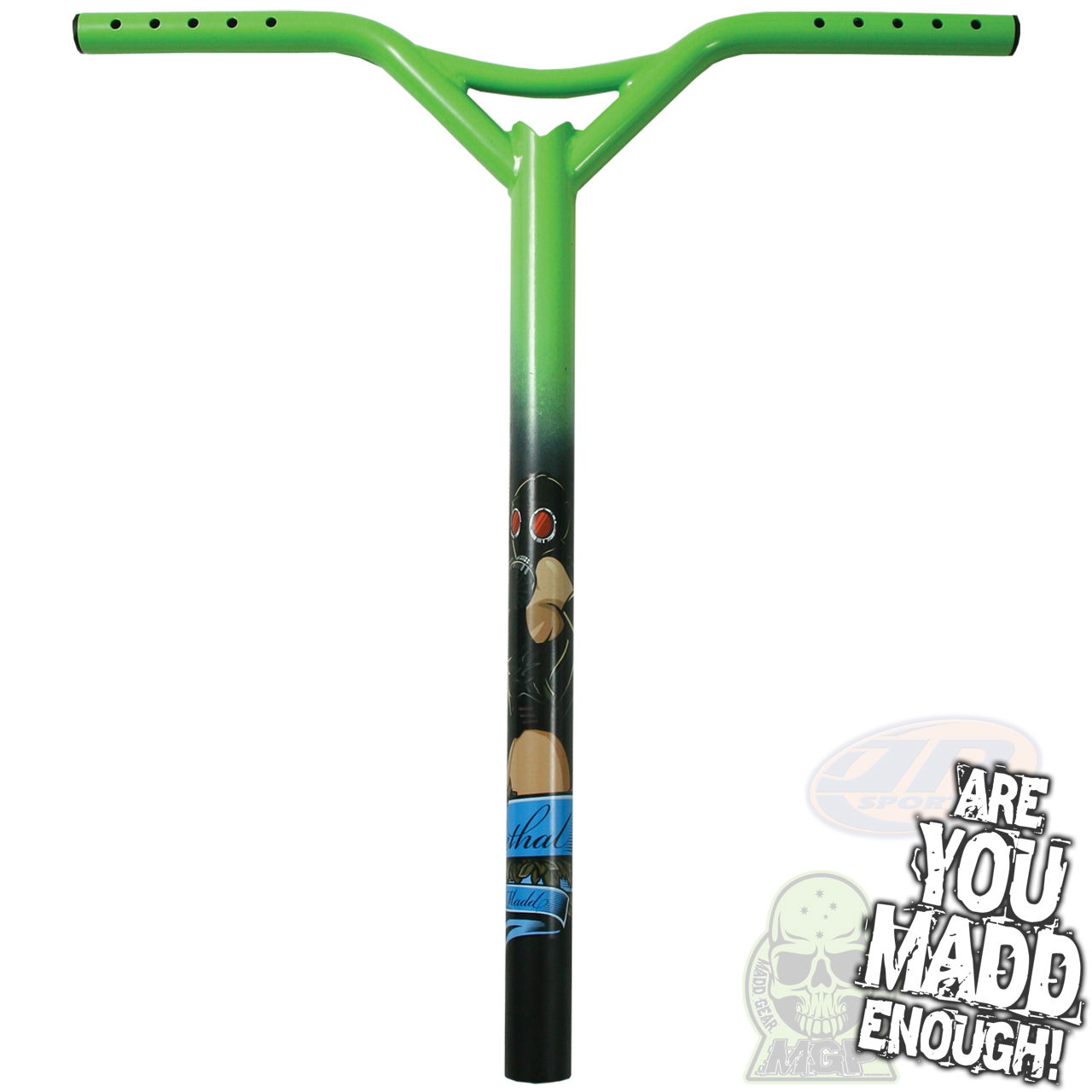 MGP Lethal OS Bat Wing scooter bars - Lime 202-556