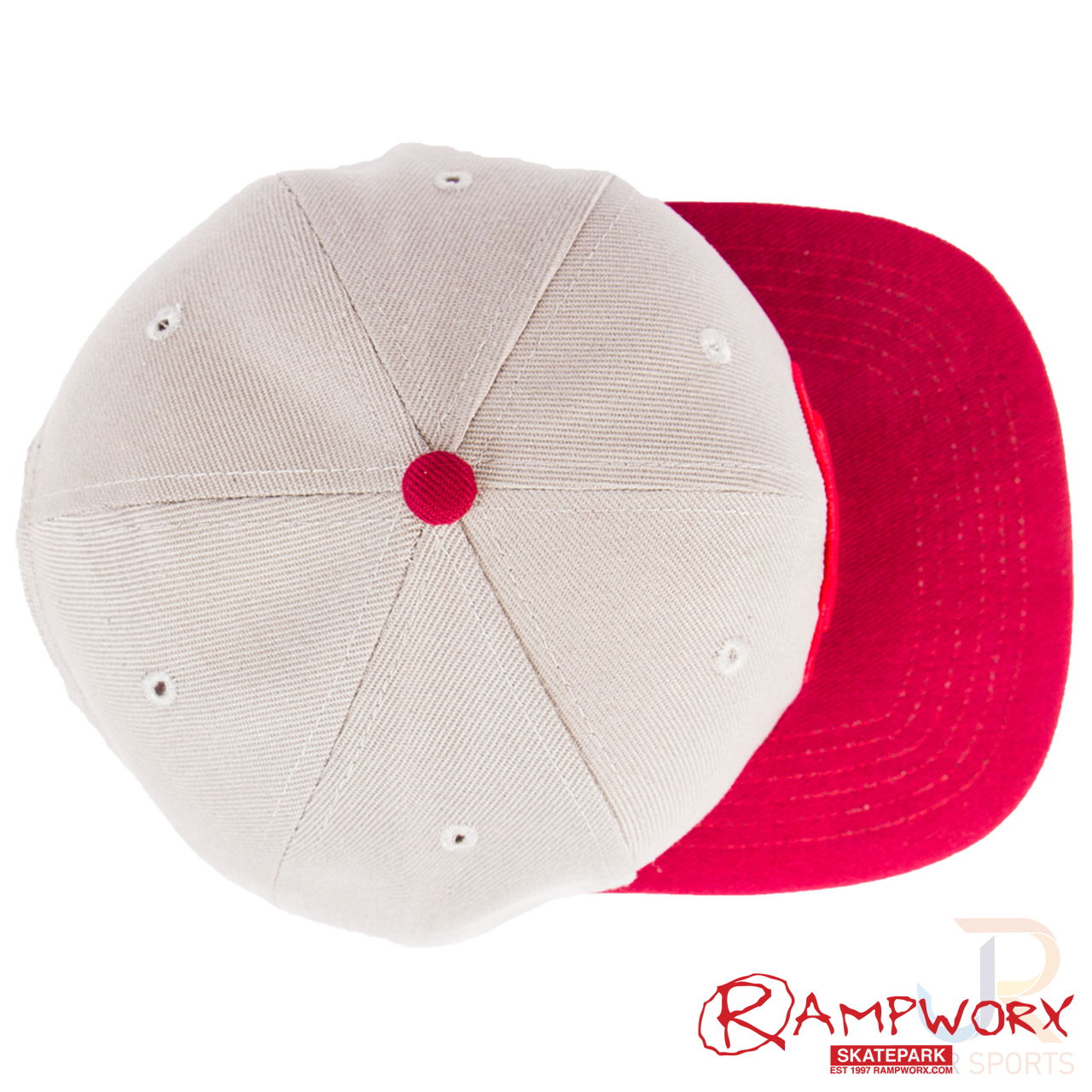 Rampworx SnapBacks LE97_1 - Grey Grey Burgandy - Top - RXSBRW34