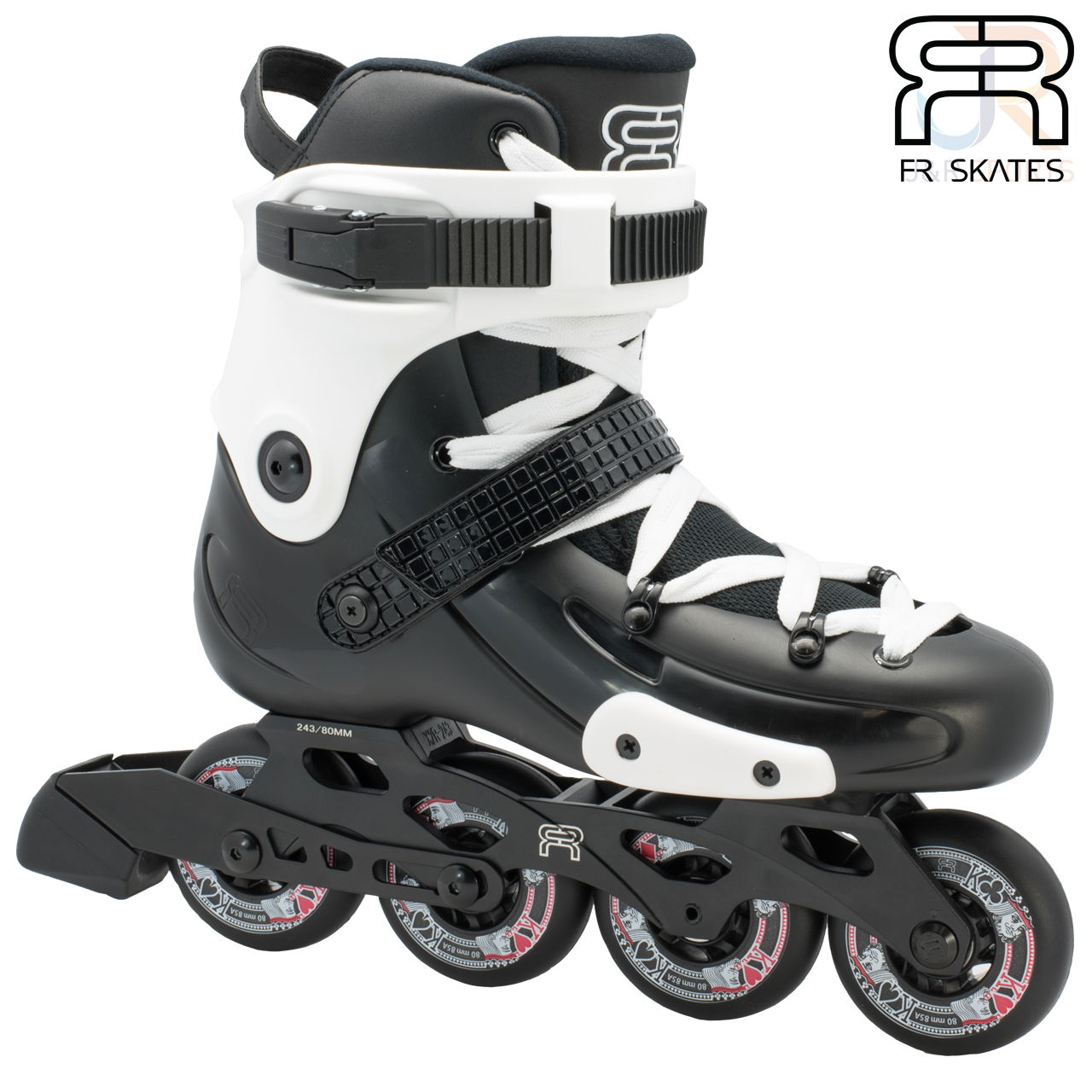 FR Skates - FR W 80 - Black - Angled - FRSKFRW80BKW