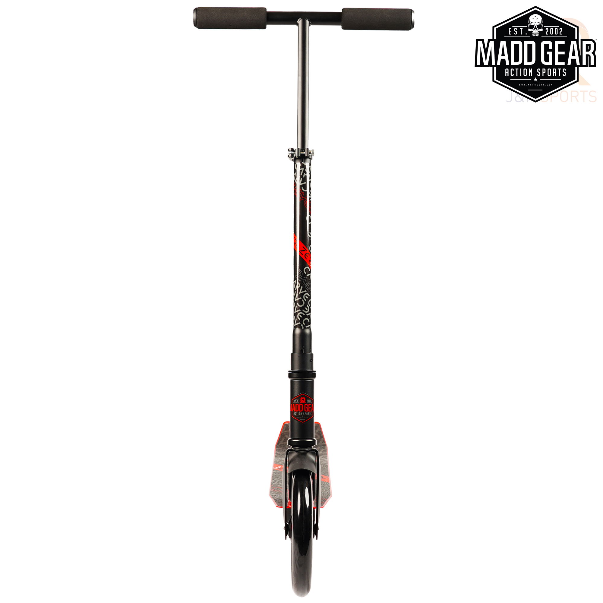 Madd Gear CARVE Kruzer 200 - Black Red - Front View - MGP207-578