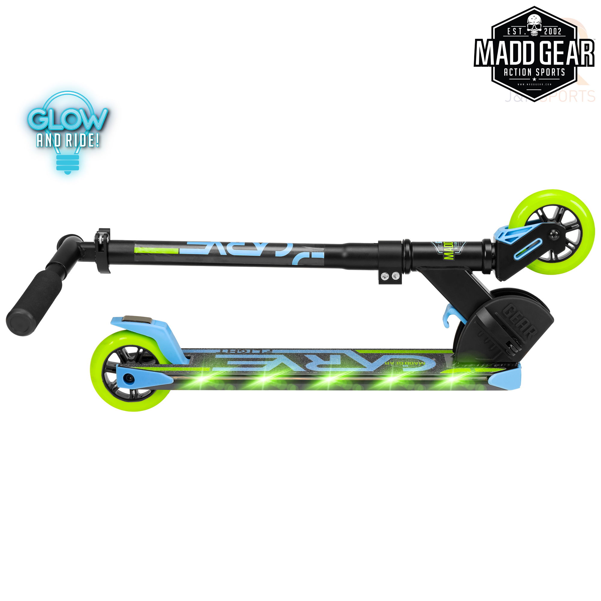 Madd Gear CARVE Flight - Blue Lime - Folded - MGP207-574