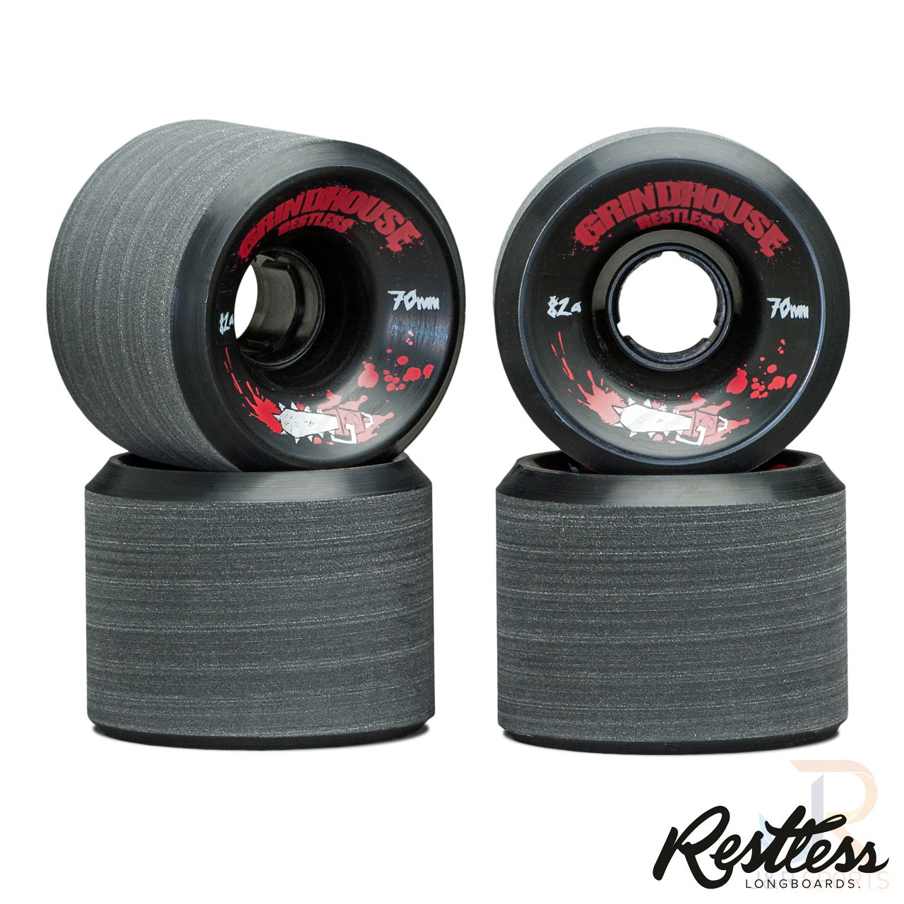 Restless Wheels - Grindhouse - 70mm 82a Black - RESWGH7082