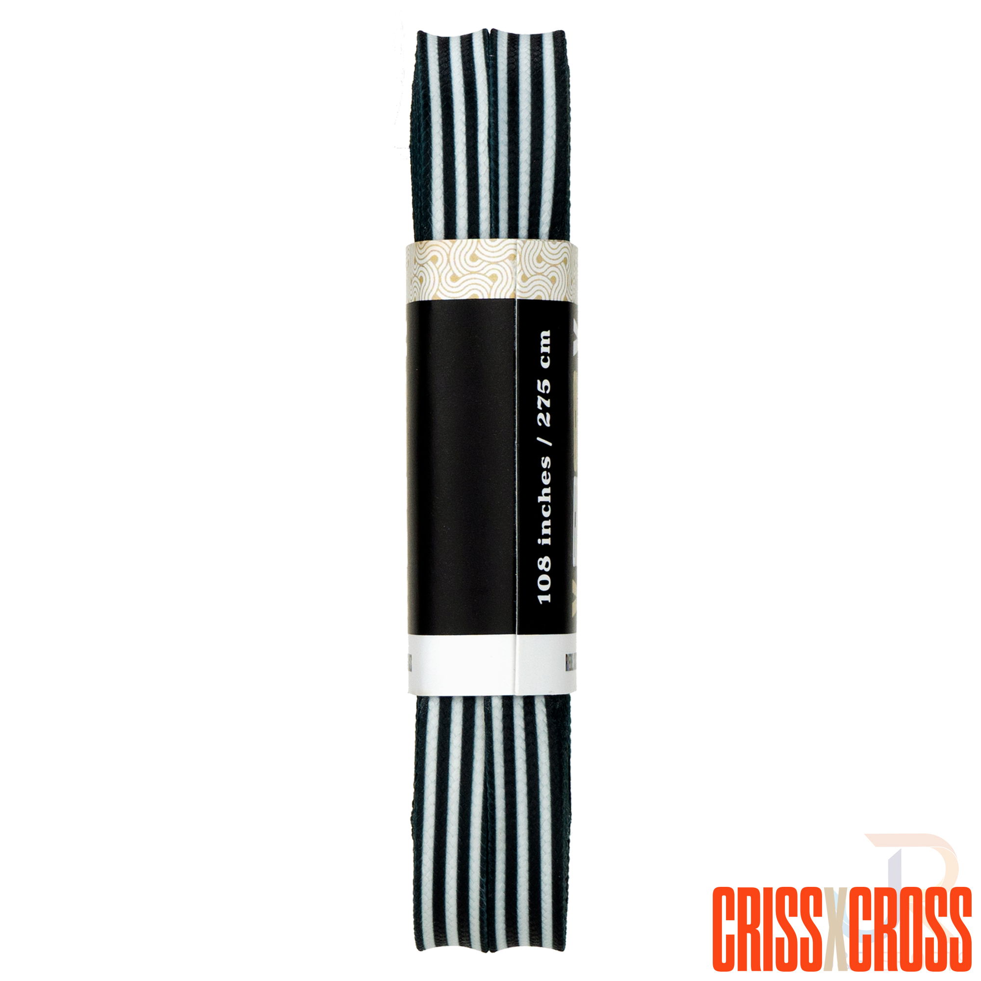 CRISS CROSS X DERBY LACES - OFFICIAL - BLK/WHT - 108"