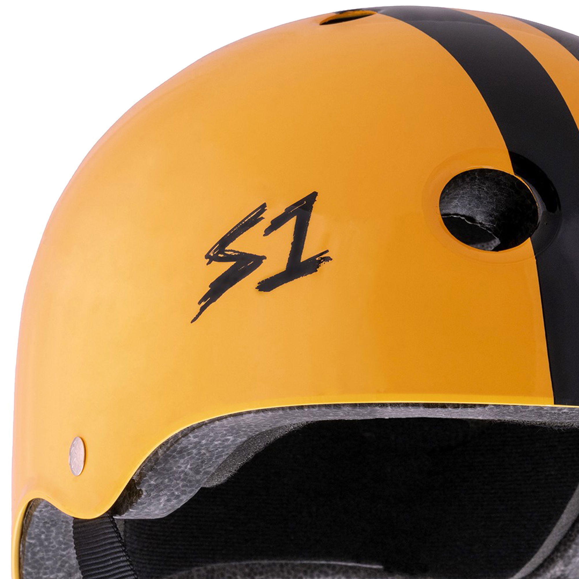 S1 Lifer Helmets - Orange Gloss with Black Stripe