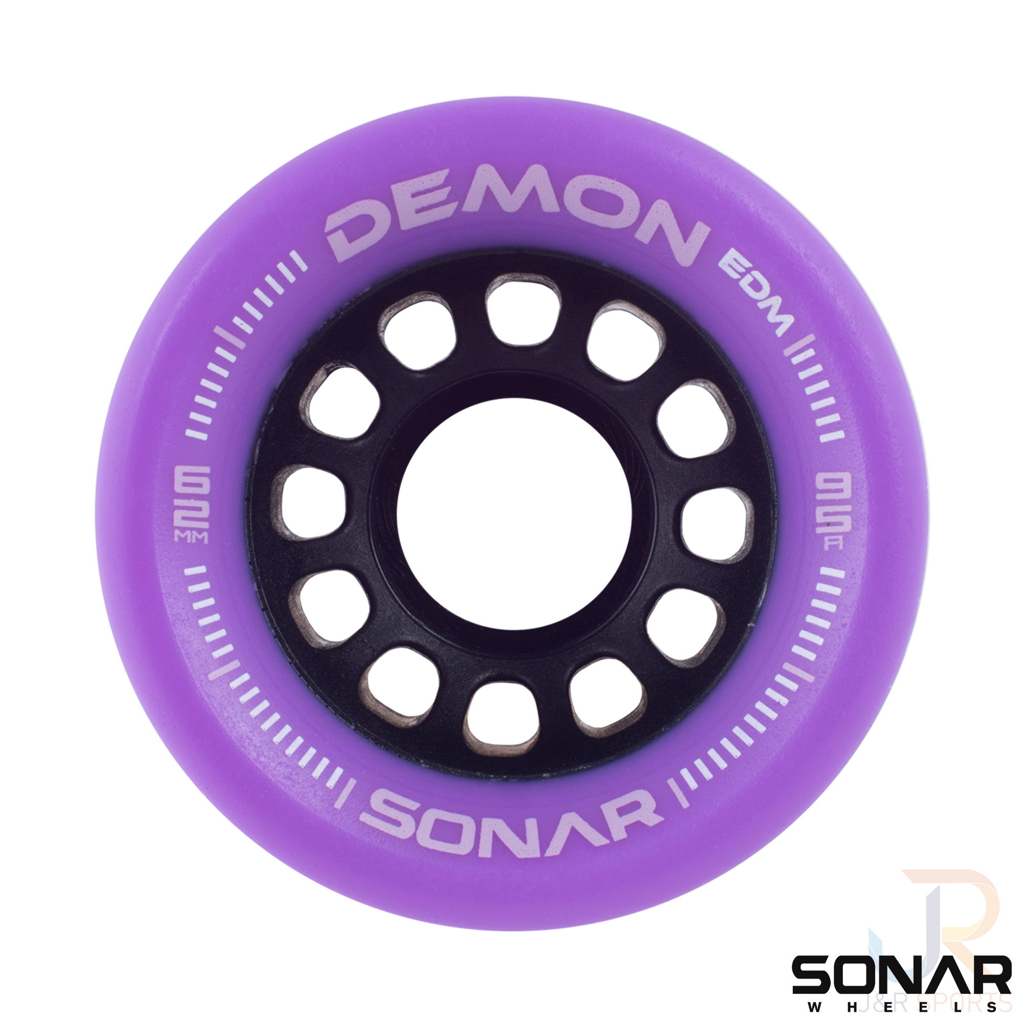 SONAR WHEELS (4) DEMON EDM - PURPLE 62m/95a