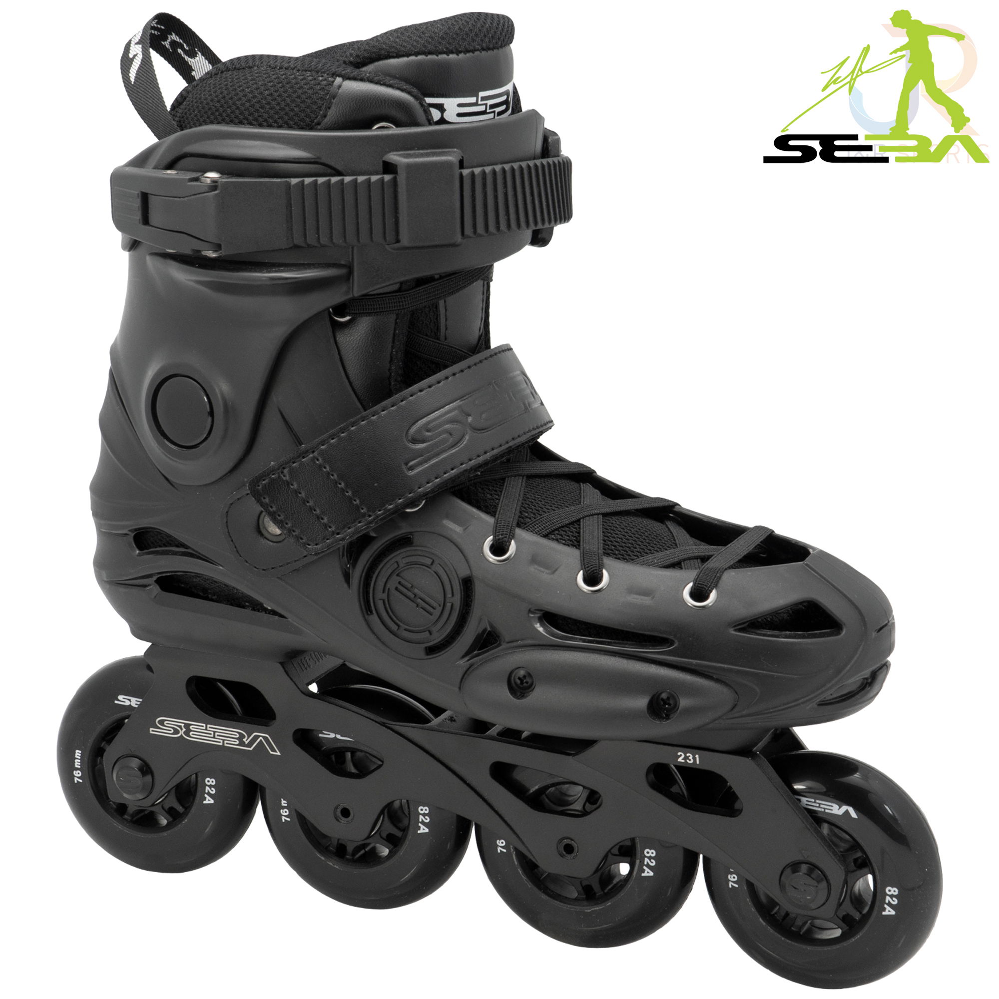 Seba E3 Junior Adjustable  In-Line Skates - Black