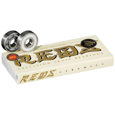 BONES SUPER REDS CERAMIC BEARINGS - POP 10 - 8mm 8 PACK