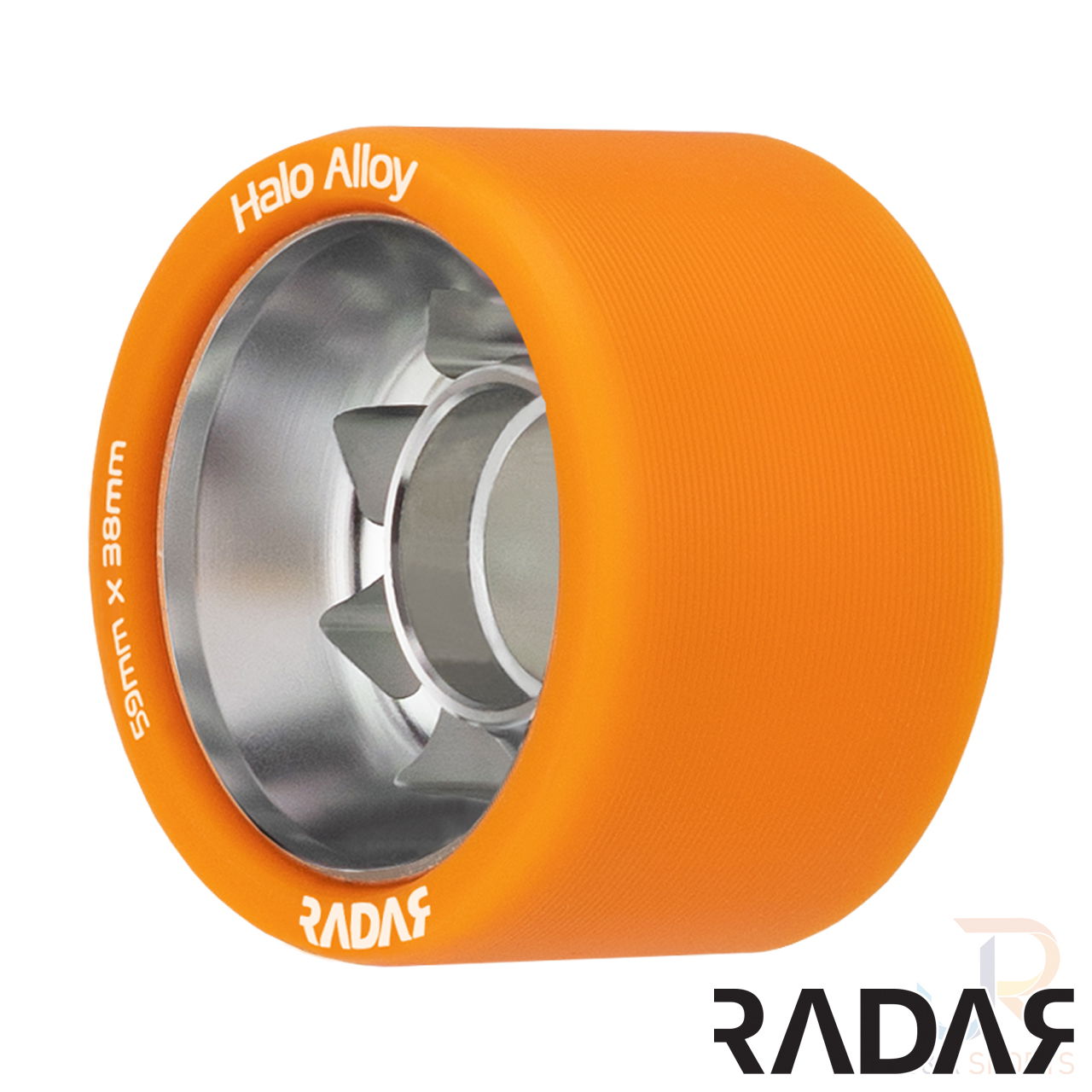 RADAR WHEELS (4) - HALO ALLOY - ORANGE - 59 x 38mm/99a