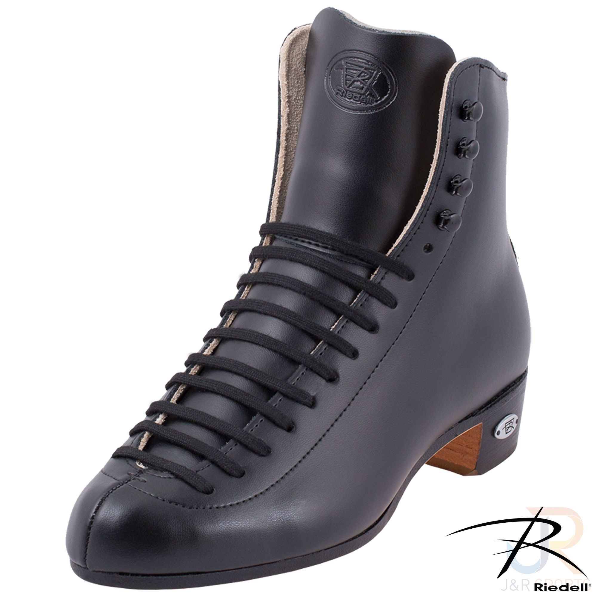 Riedell 220 RETRO Skate Boots - Black - Medium Width