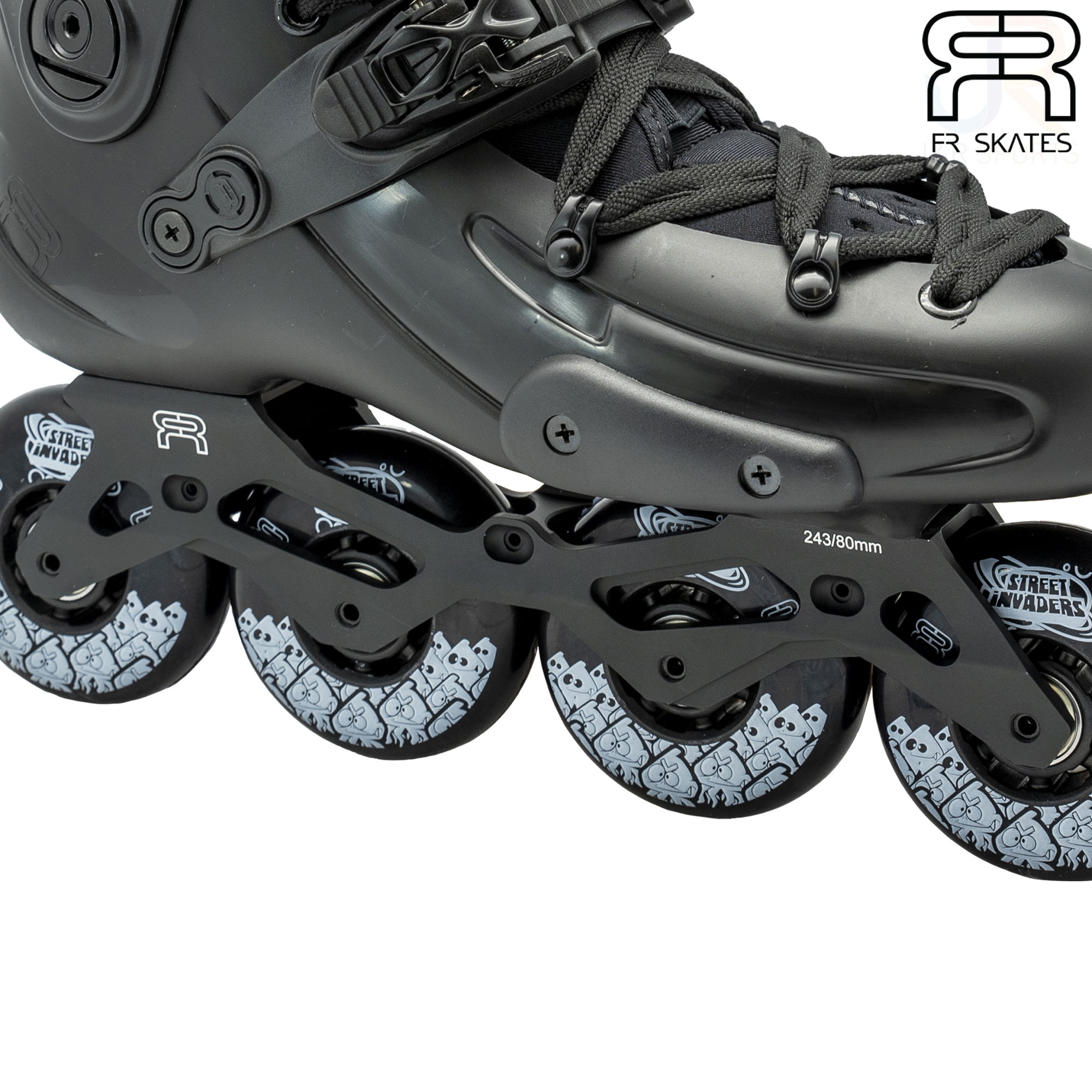 FR Skates - FR 1 Deluxe 80 - Black - Frame Detail - FRSKFR1D80