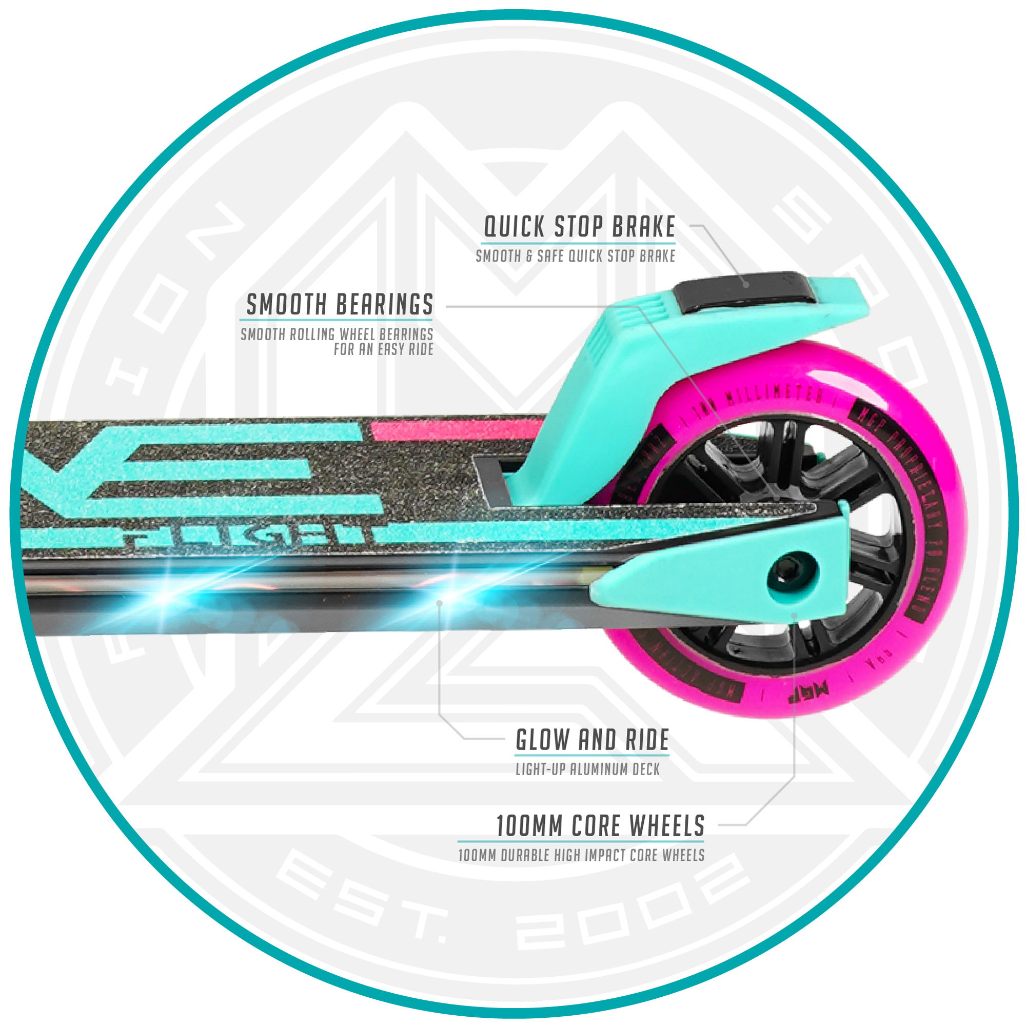 Madd Gear CARVE Flight - Teal Pink - Asset 3 - MGP207-575