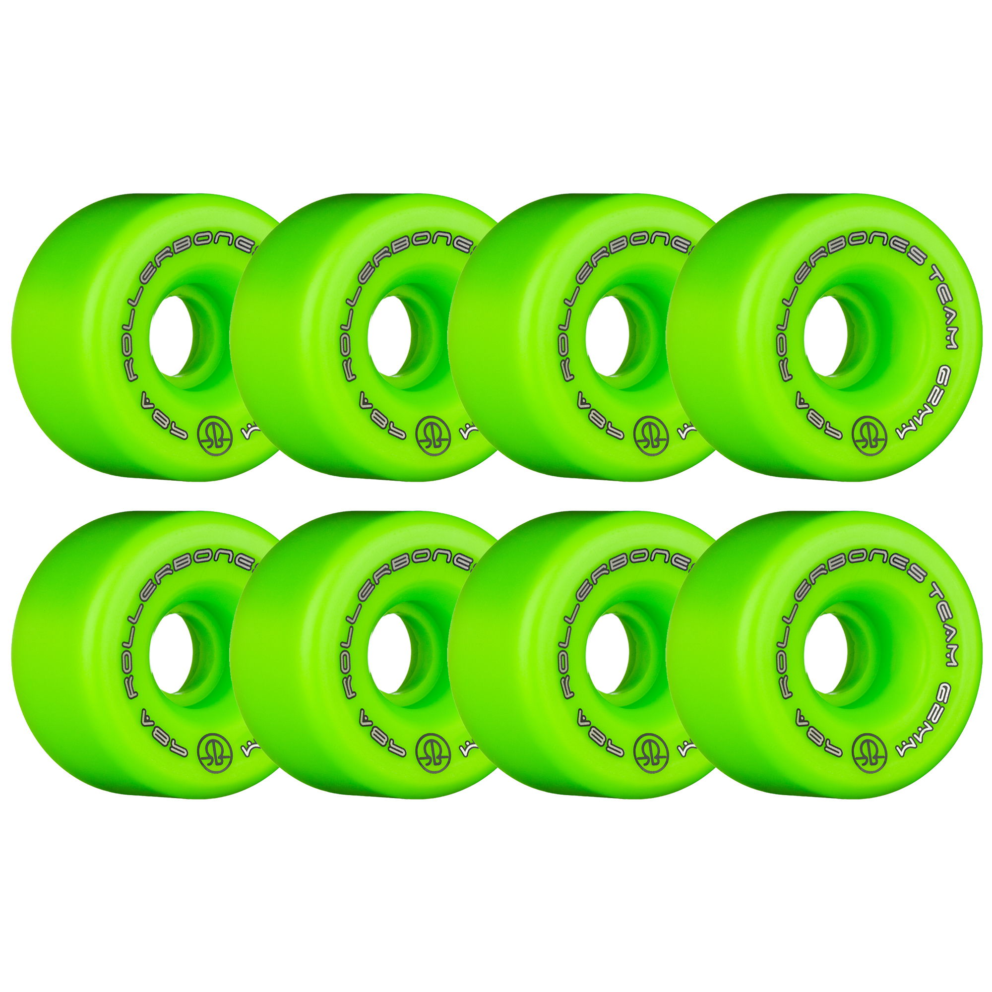 ROLLERBONES - TEAM LOGO GREEN (8) - 62mm/98a