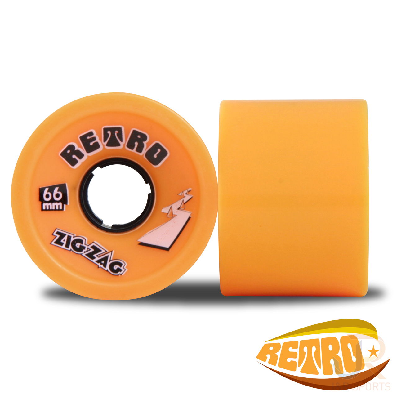 Retro Classic ZigZags Orange 66mm 86a