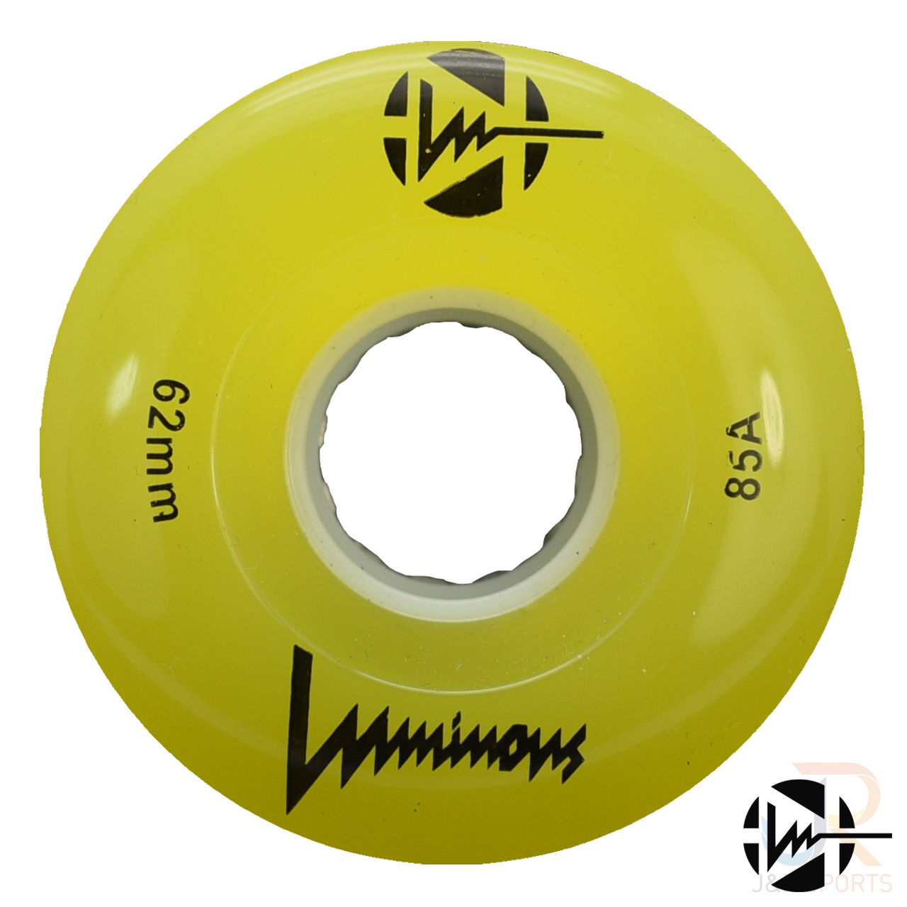 Luminous Quad Wheels - Yellow 62mm 85a - Face - LUWLQLU6285YE