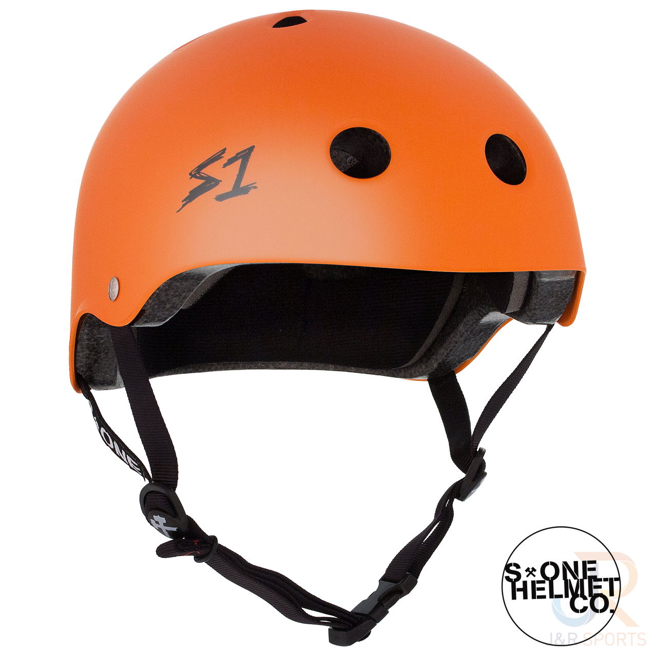 S1 LIFER Helmet - Matt Orange - Angled - SHLIMOR