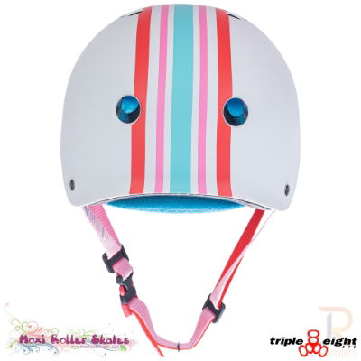 Triple 8 Cert Sweatsaver Helmet - Moxi Stripey - Rear - T83657