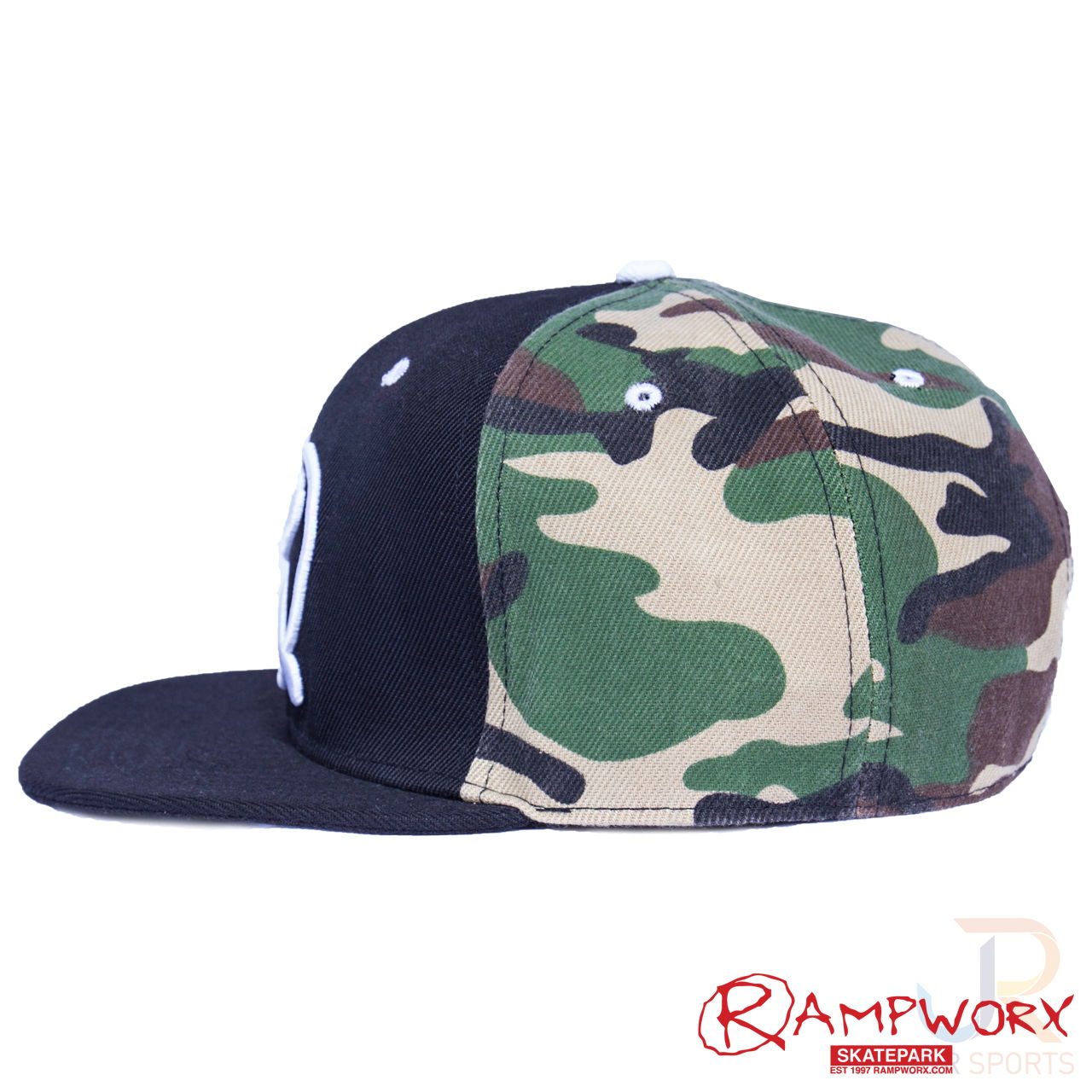 Rampworx SnapBacks LE97_6 - Camo BK Camo - Left Side - RXSBRW38