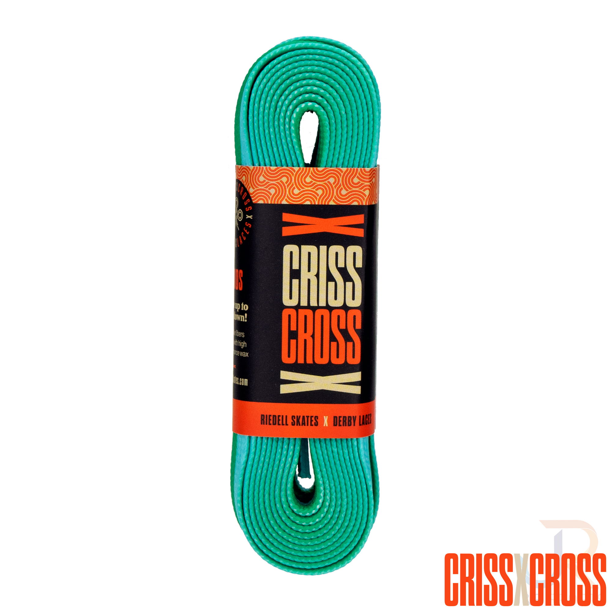 CRISS CROSS X DERBY LACES - DUO - GREEN/BLUE - 90"