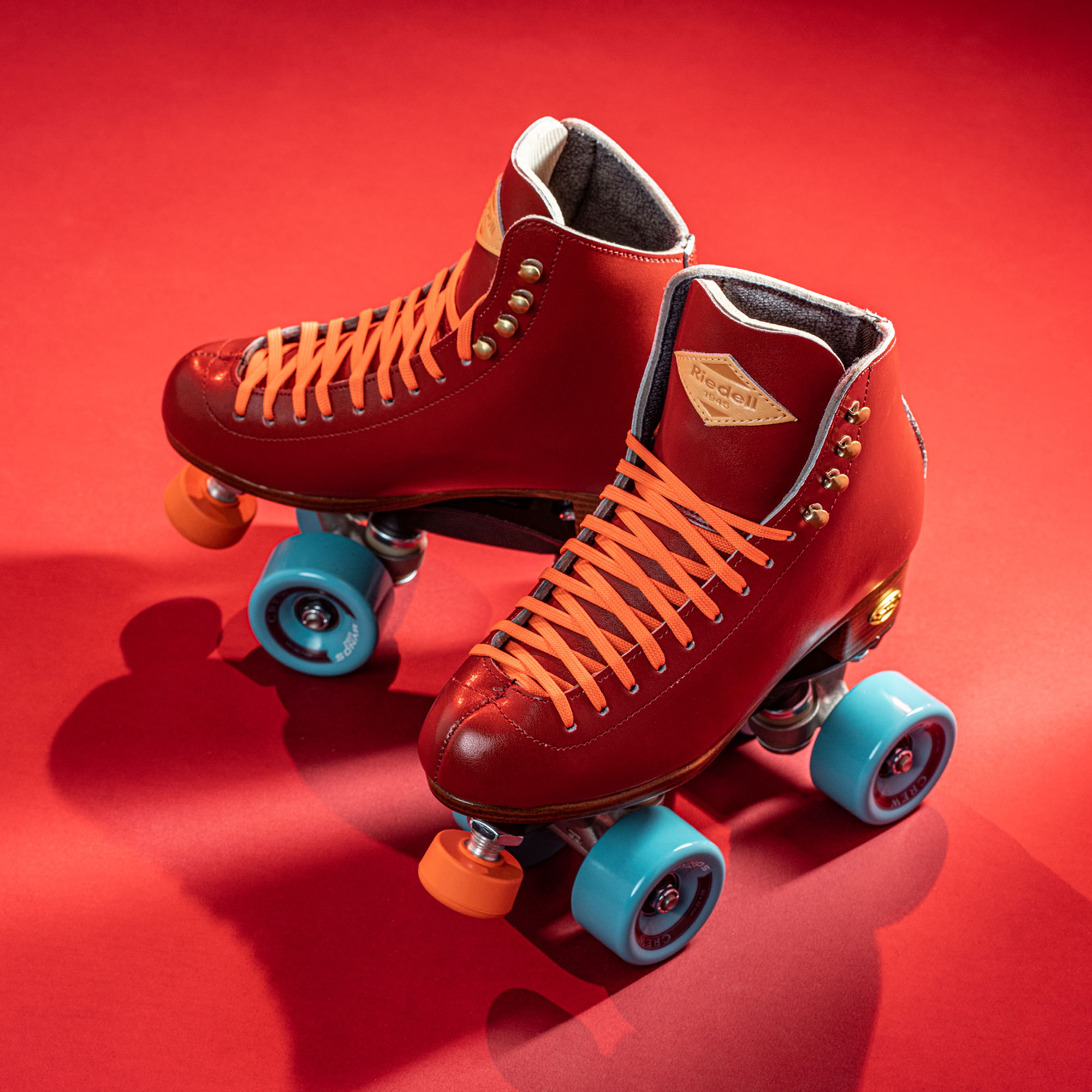 Riedell Crew Skates - Crimson Red