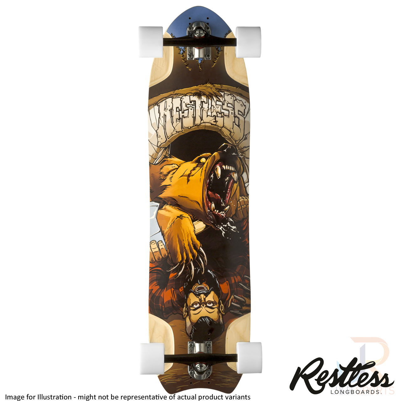 Restless NKD Underside - Paris Black Raw - Grindhouse 70mm