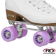 Roller Derby Stratos High Top - White - Frame Detail - RDP225W