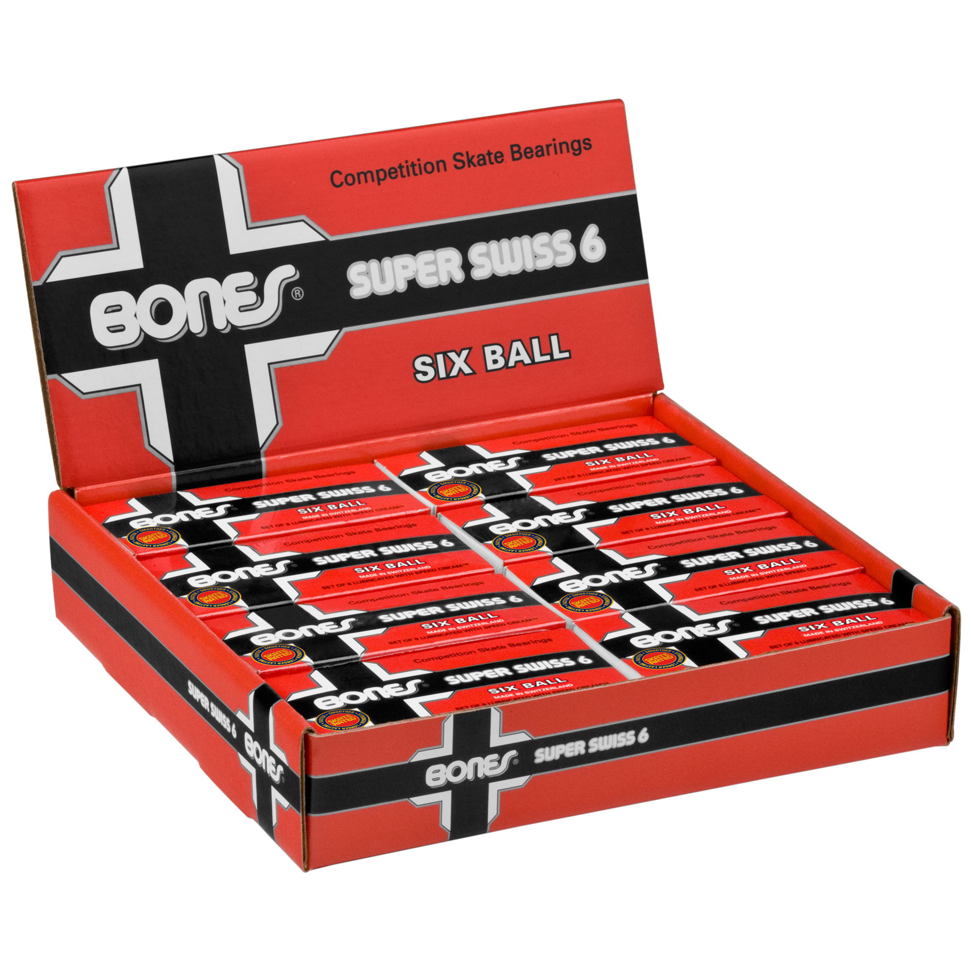 BONES SWISS 6 BEARINGS - POP 24 - 8mm 8 PACK