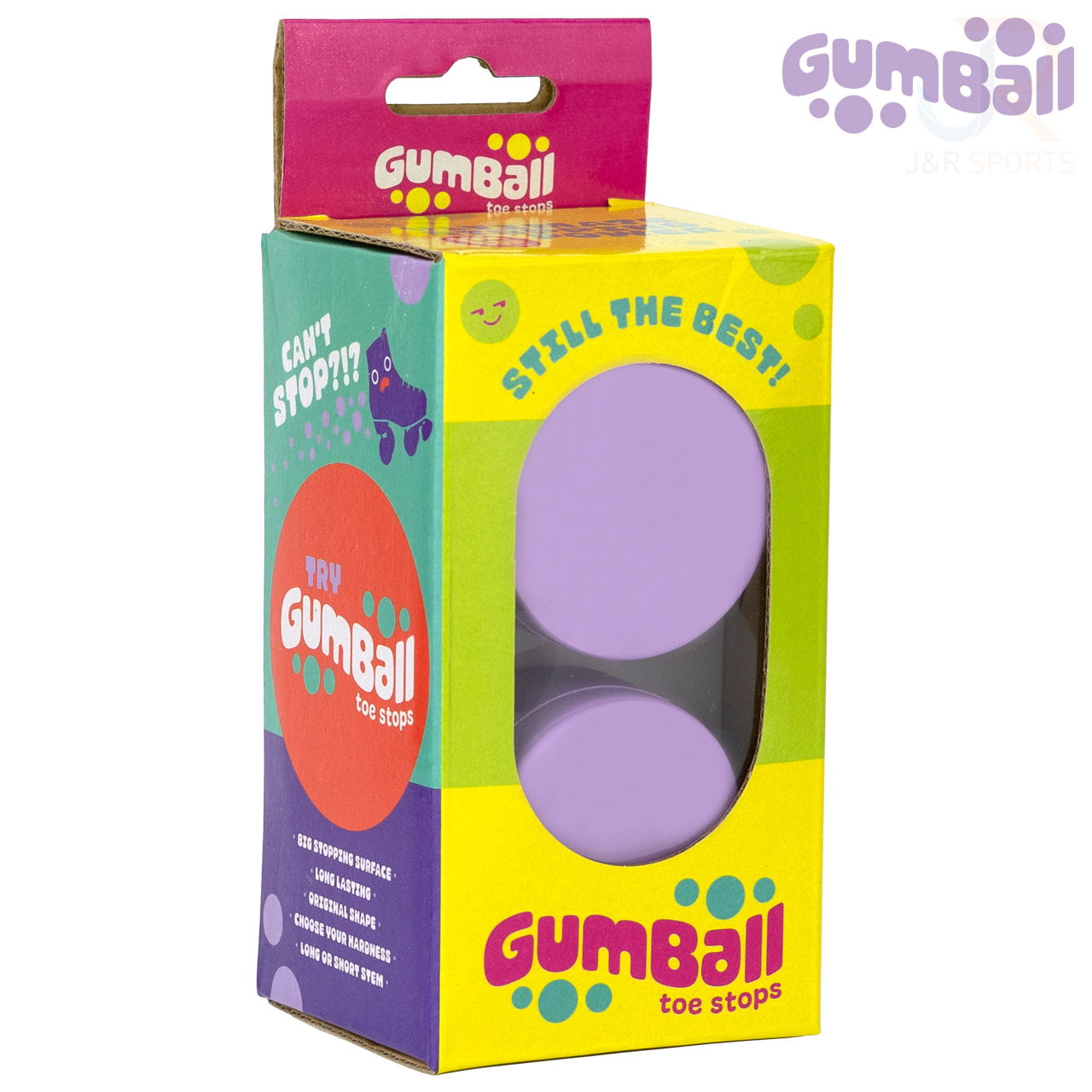 GUMBALL TOE STOP - GRAPE 83A - LONG 30mm (Pair)