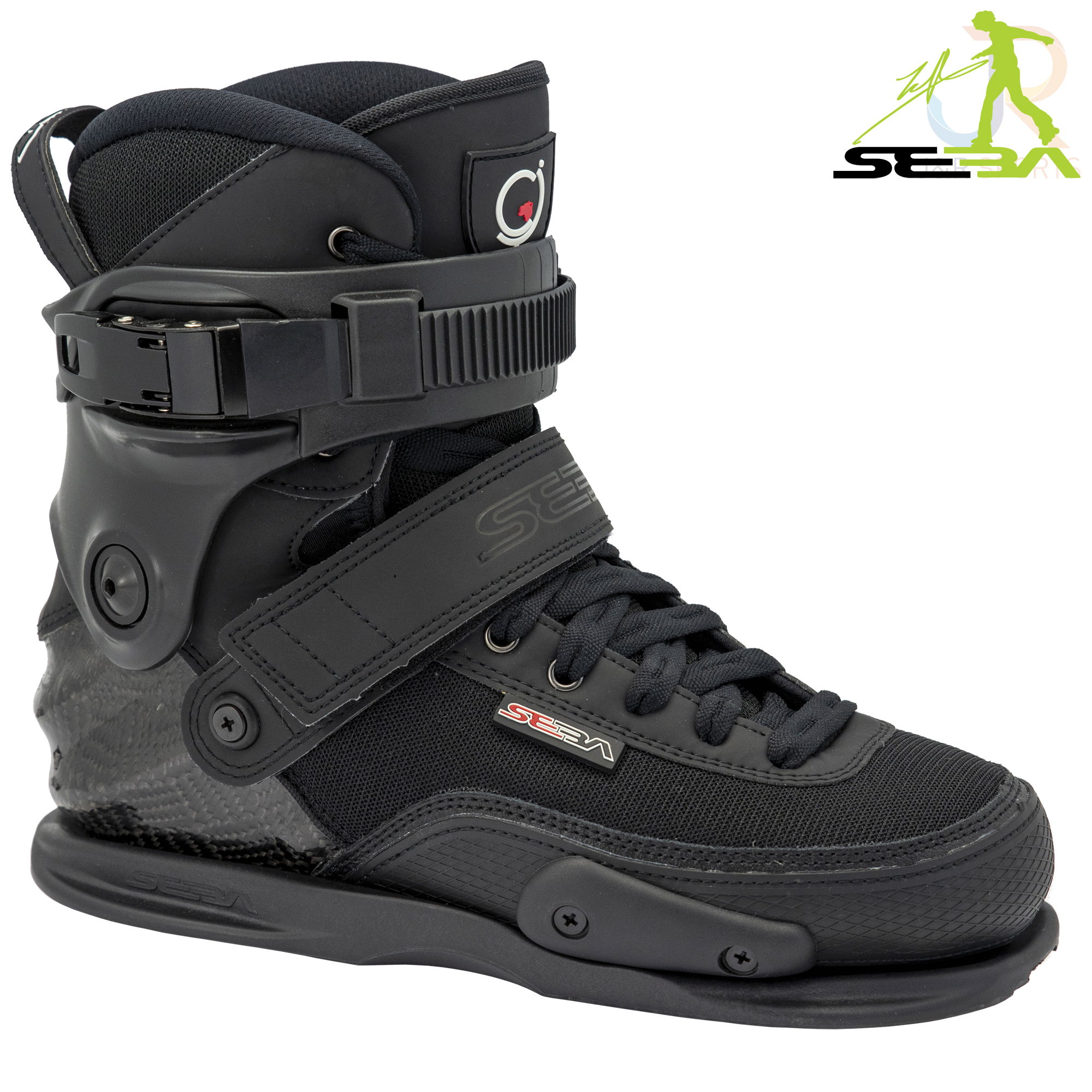 Seba CJ Carbon Boot - Black - Angled View - SSK-BCJ-BK