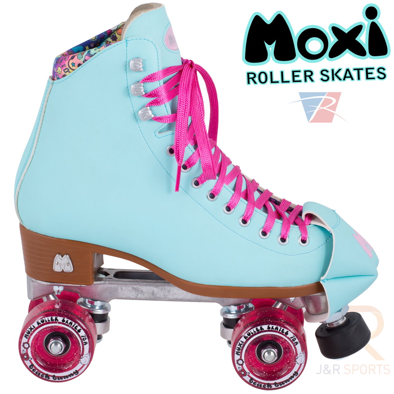 Moxi Beach Bunny Skate - Sky Blue - Side View - MOX4931510