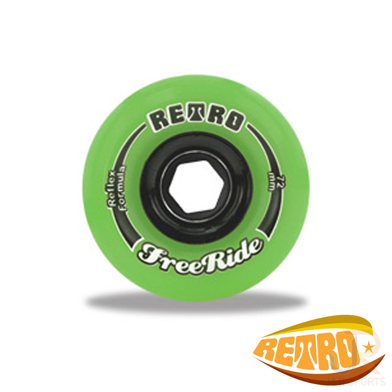 Retro FreeRides Lime 72mm 80a Single