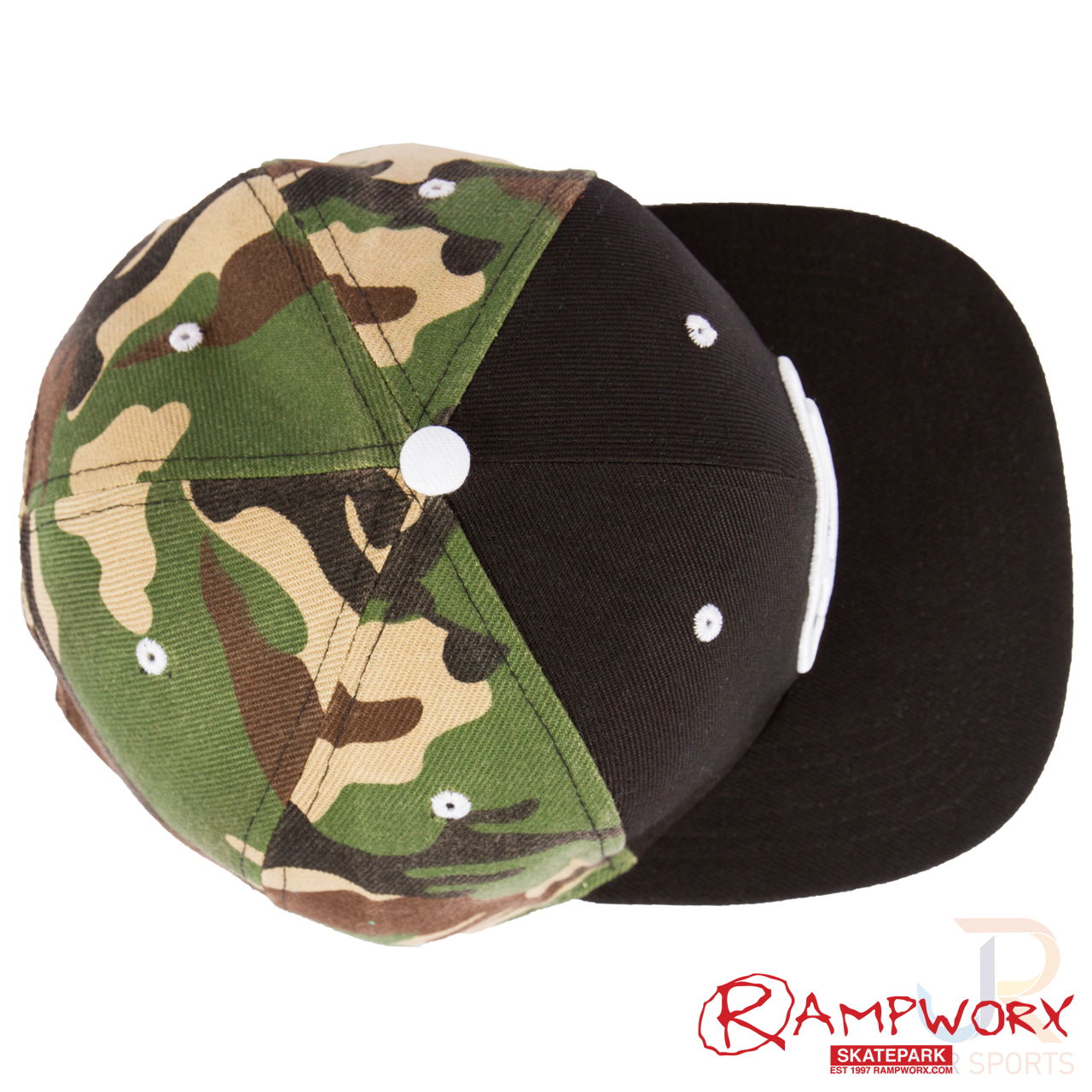 Rampworx SnapBacks LE97_6 - Camo Black Camo - Top - RXSBRW38