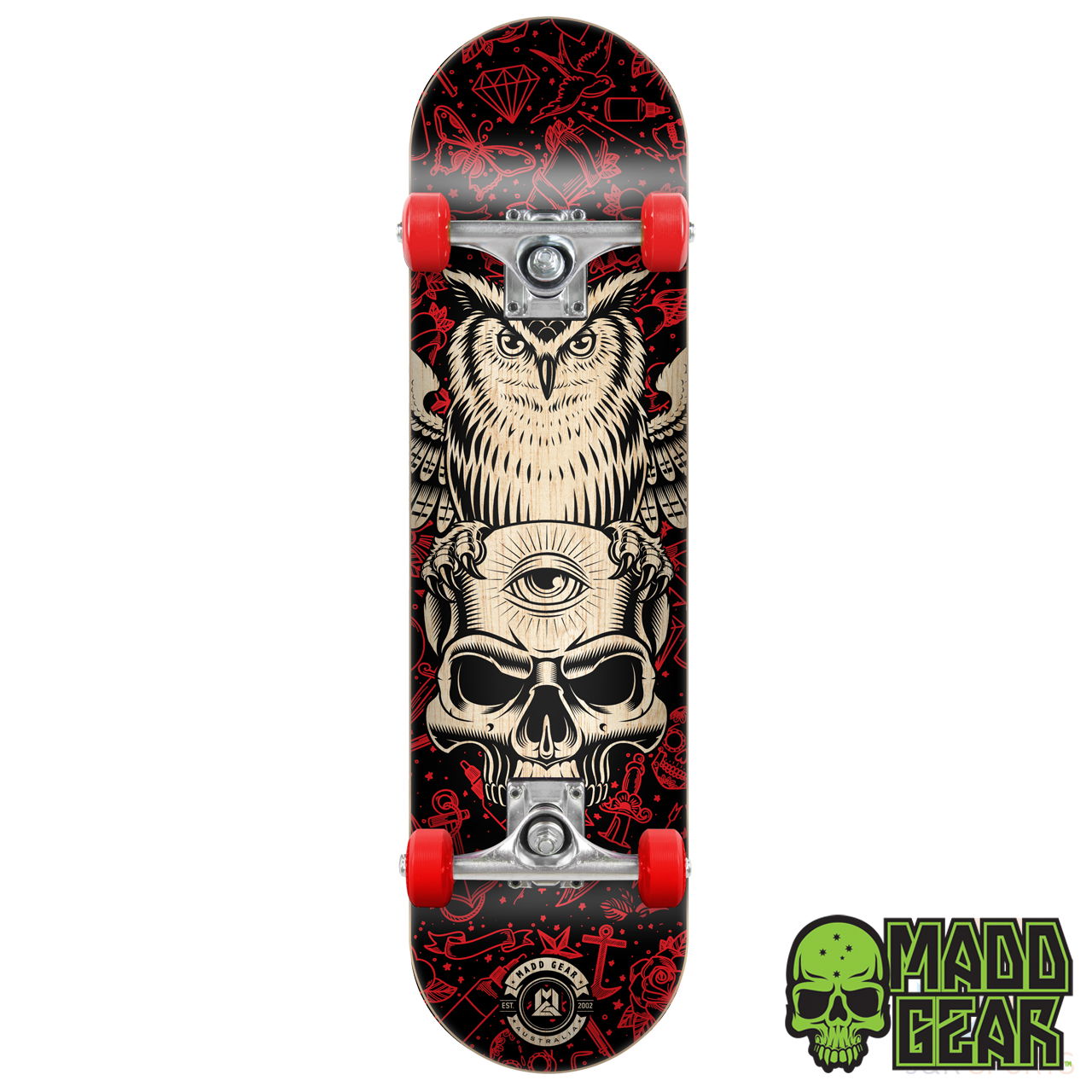 Madd Gear PRO Skateboard - Watcher - Underside - MGP207-497