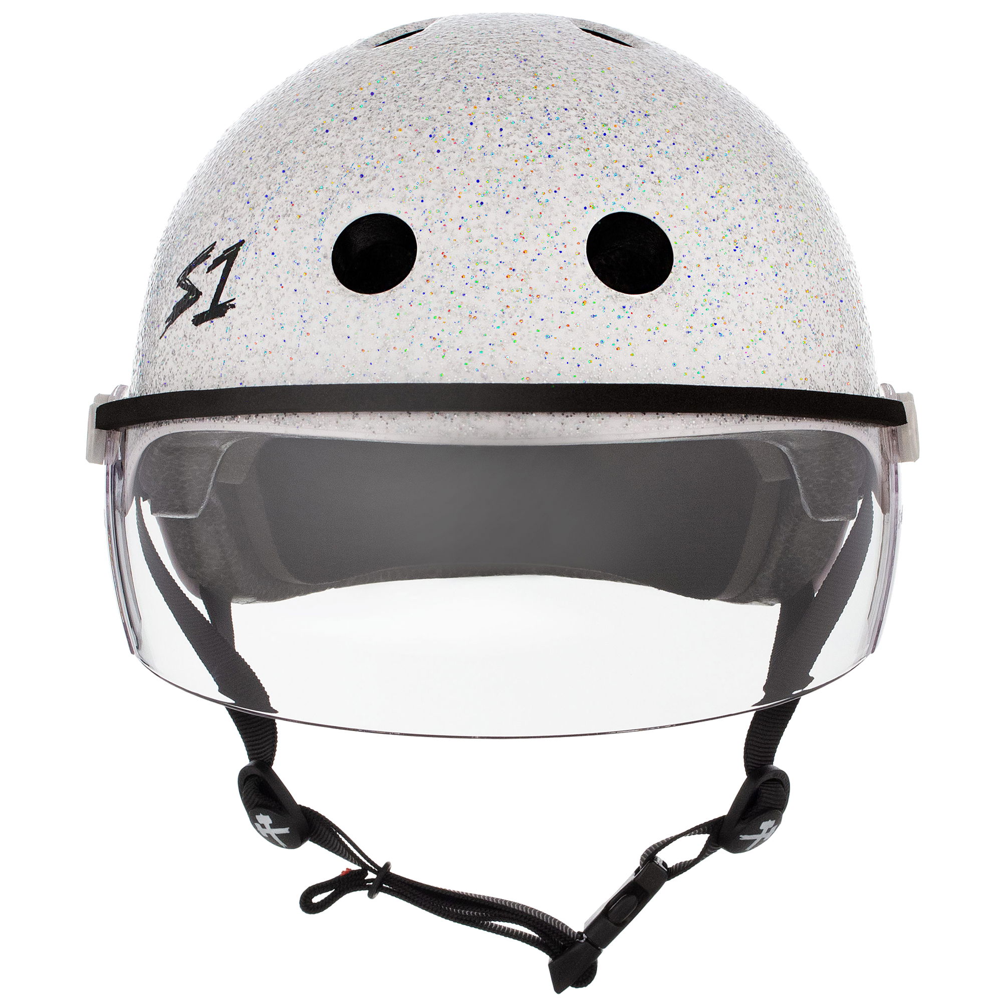 S1 Lifer Helmets inc Visor - White Glitter