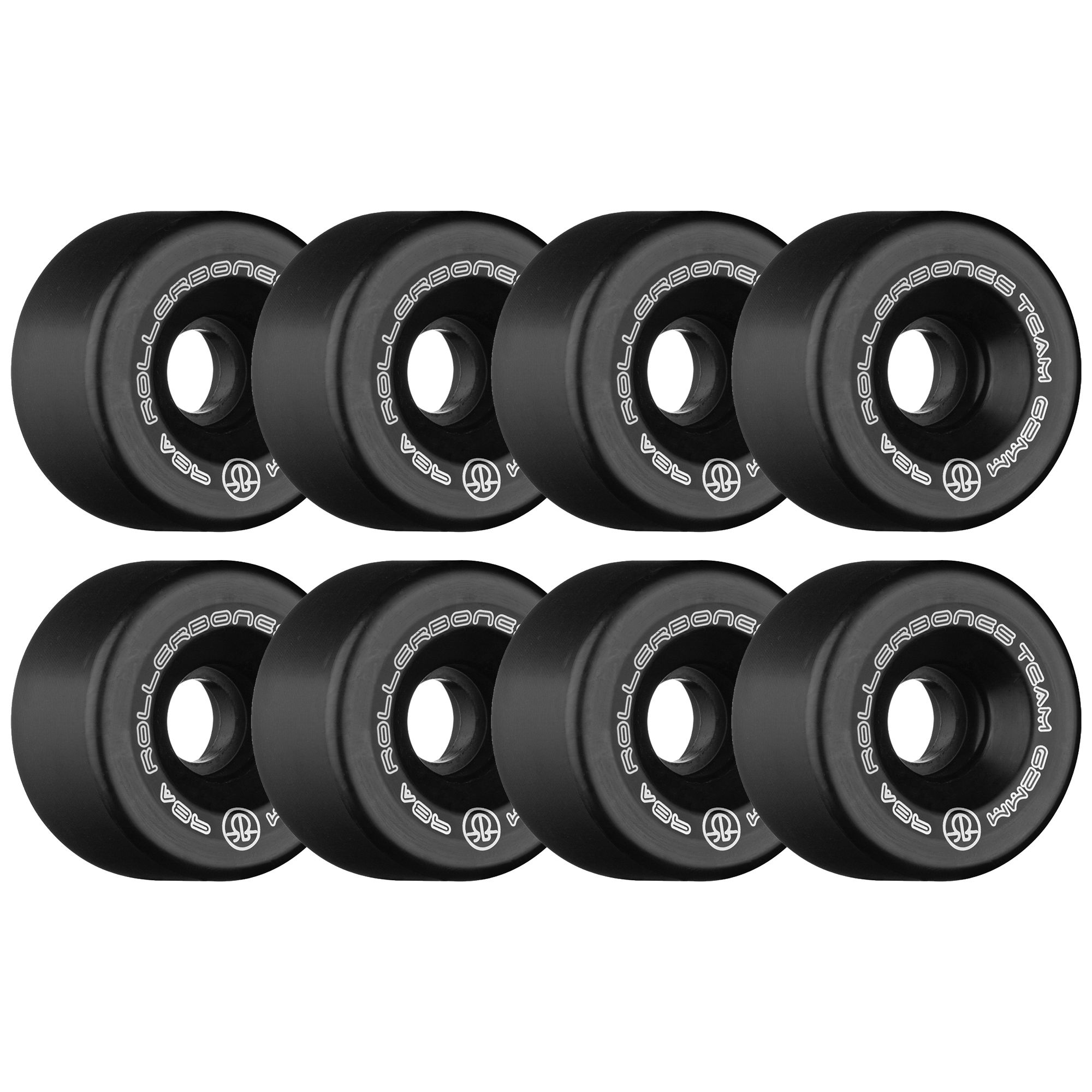 ROLLERBONES - TEAM LOGO BLACK (8) - 62mm/98a