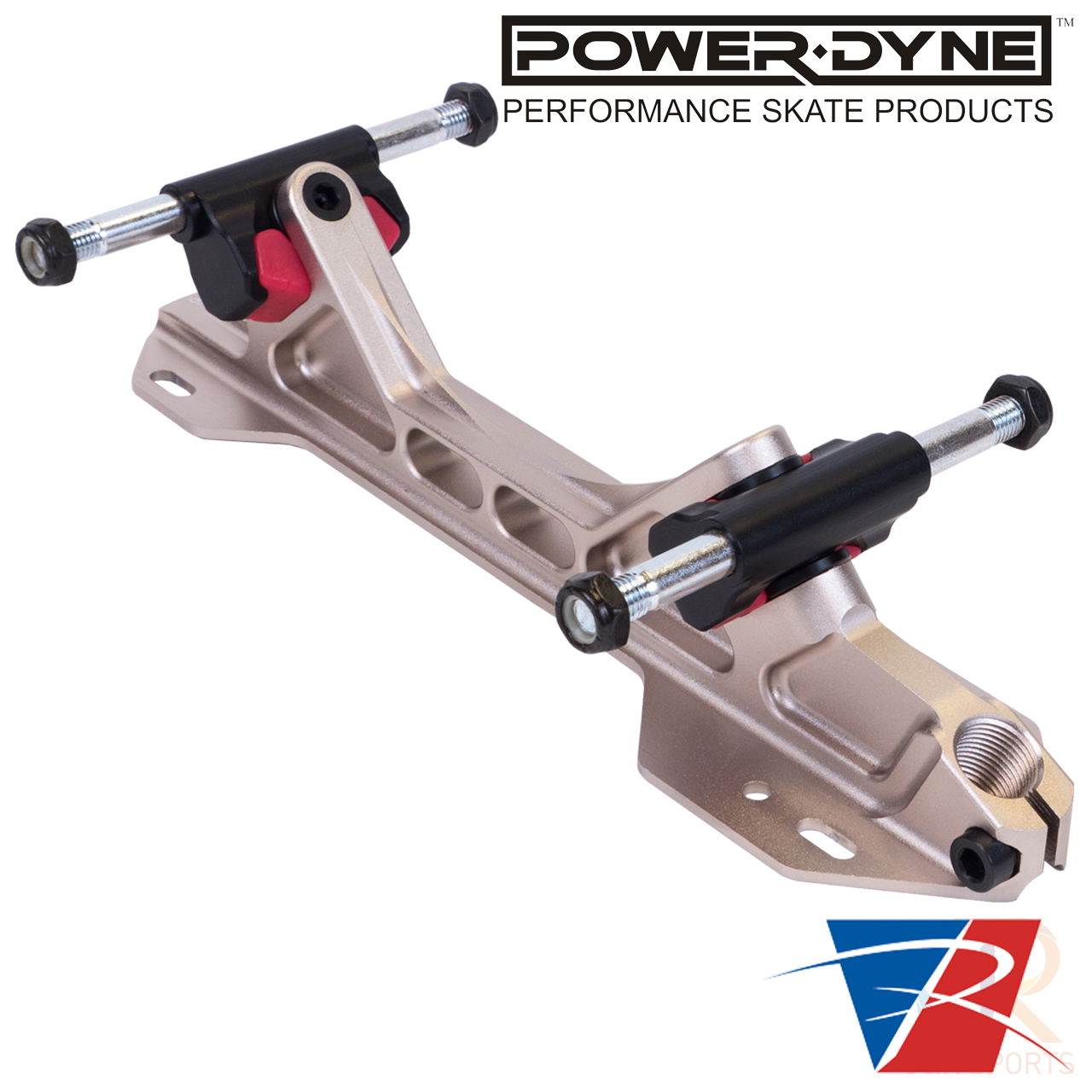 Riedell PowerDyne Arius Platinium Plates Angled