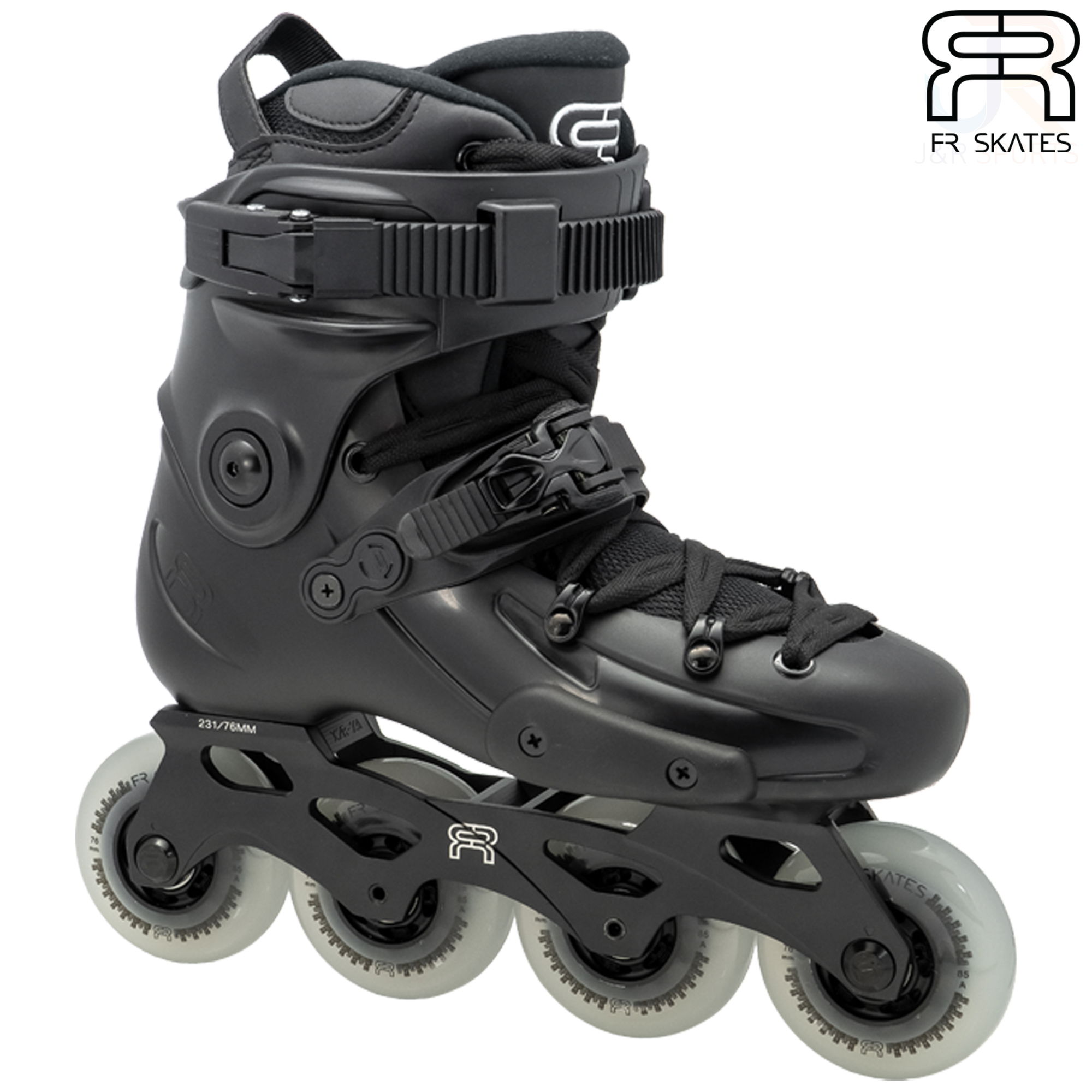 FR Jr CLUB Adjustable In-Line Skates - Black