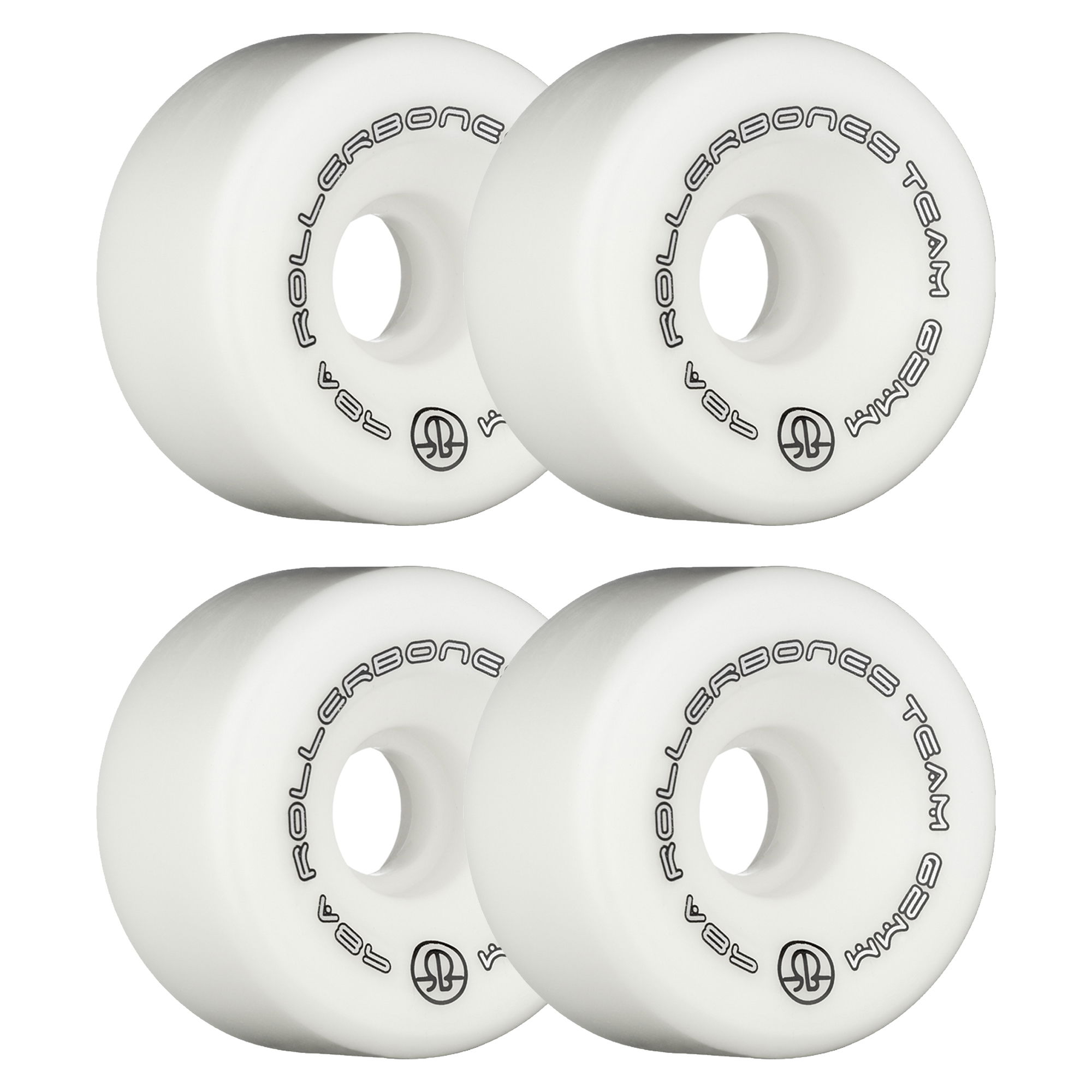 ROLLERBONES - TEAM LOGO WHITE (8) - 62mm/98a