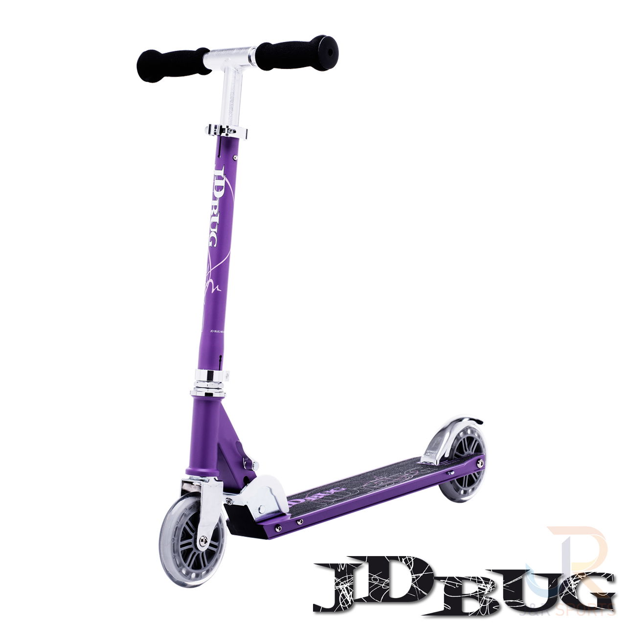 JD Bug Classic Street Scooter 120 - Matt Purple Angled Low - JDMS126