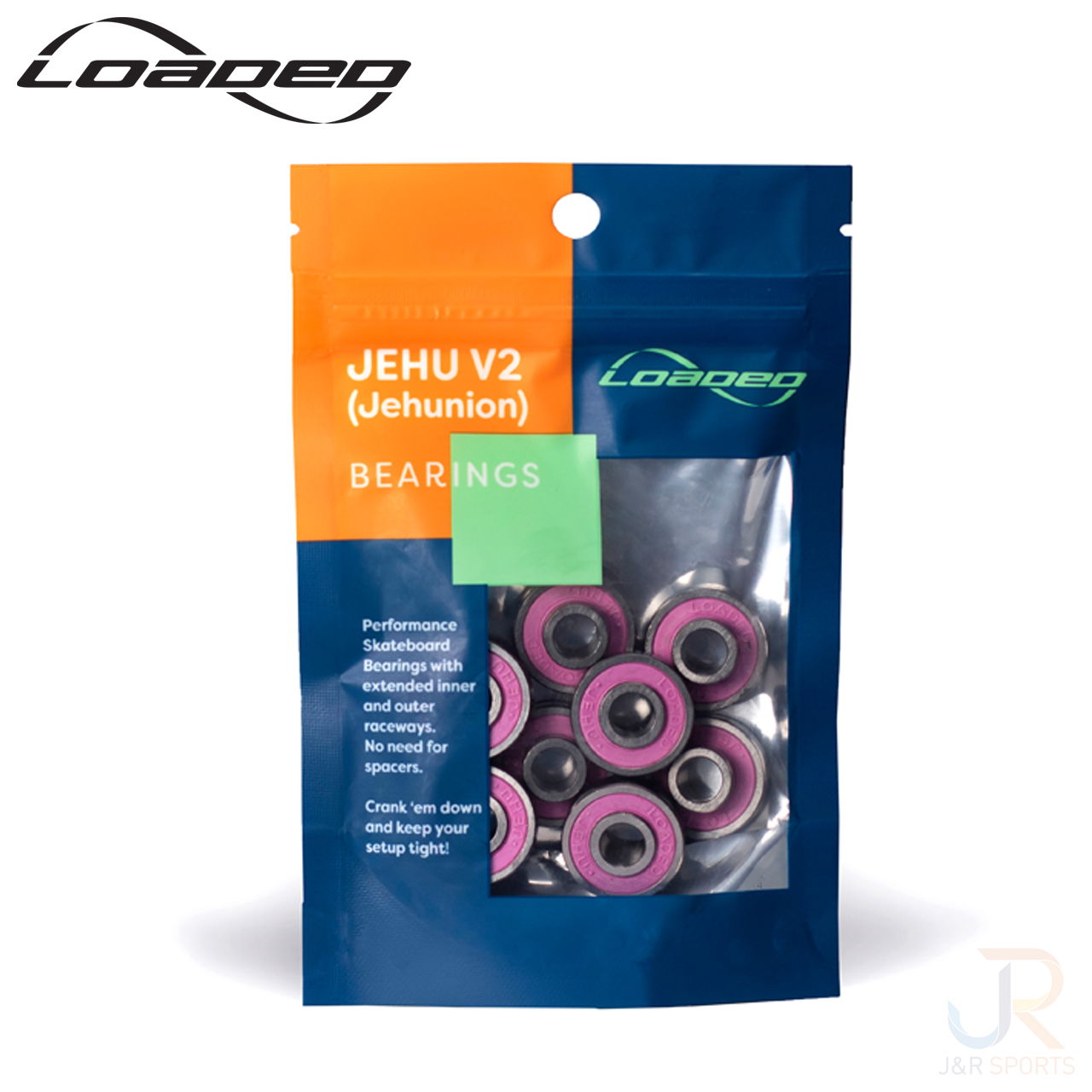 LOADED JEHU BEARINGS ABEC 5 (Set of 8) PACKED inc SPACERS