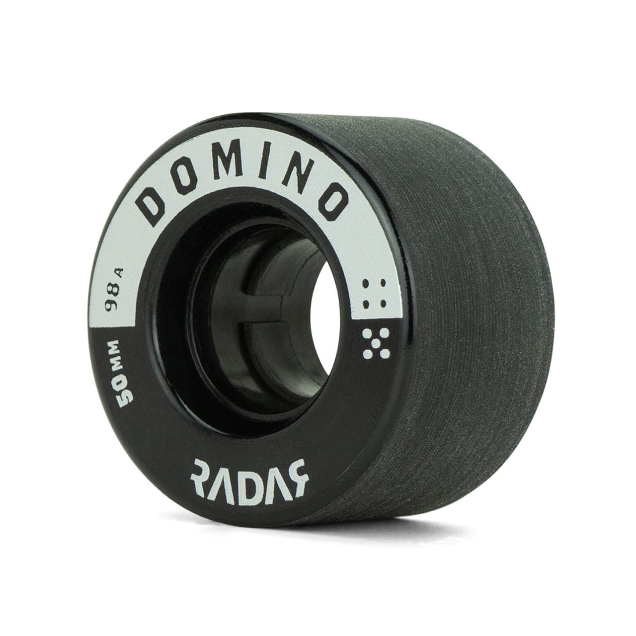 RADAR WHEELS (4) - DOMINO- BLACK/SILVER - 50 x 31mm/98A