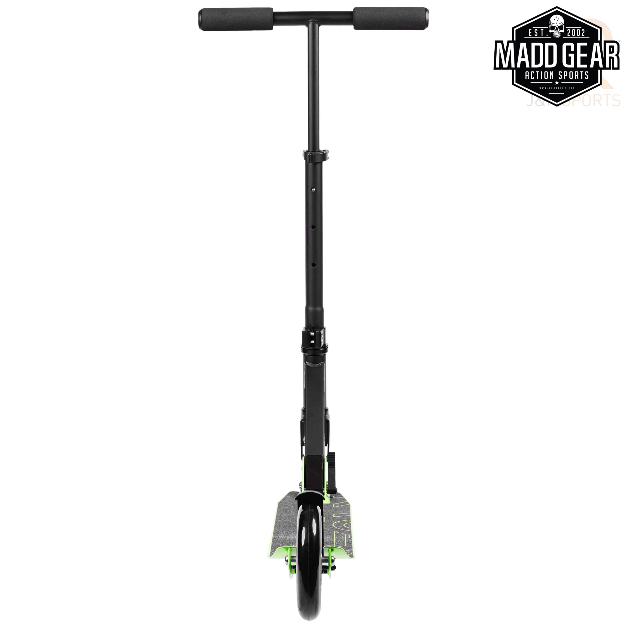 Madd Gear CARVE Kruzer 150 - Black Lime - Rear View 1-MGP207-576