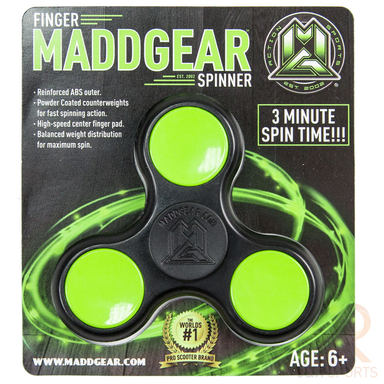 MGP Fidget Spinner - Black Lime - Packaging - MGP206303