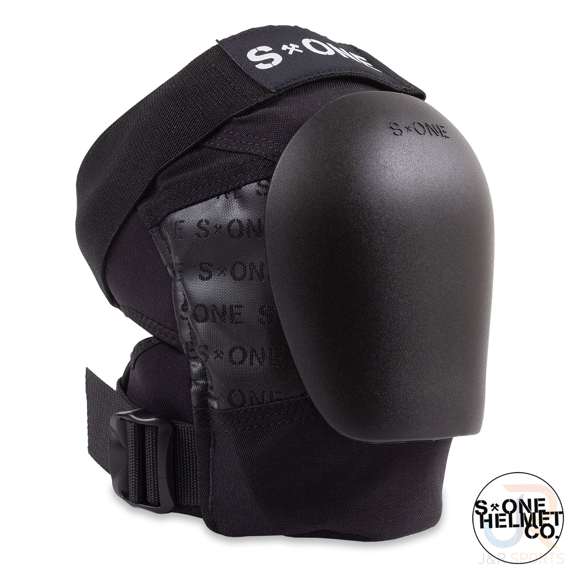 S1 Gen 4 PRO Knee Pads - Black Black - Left Angled - SHKP4BKBK