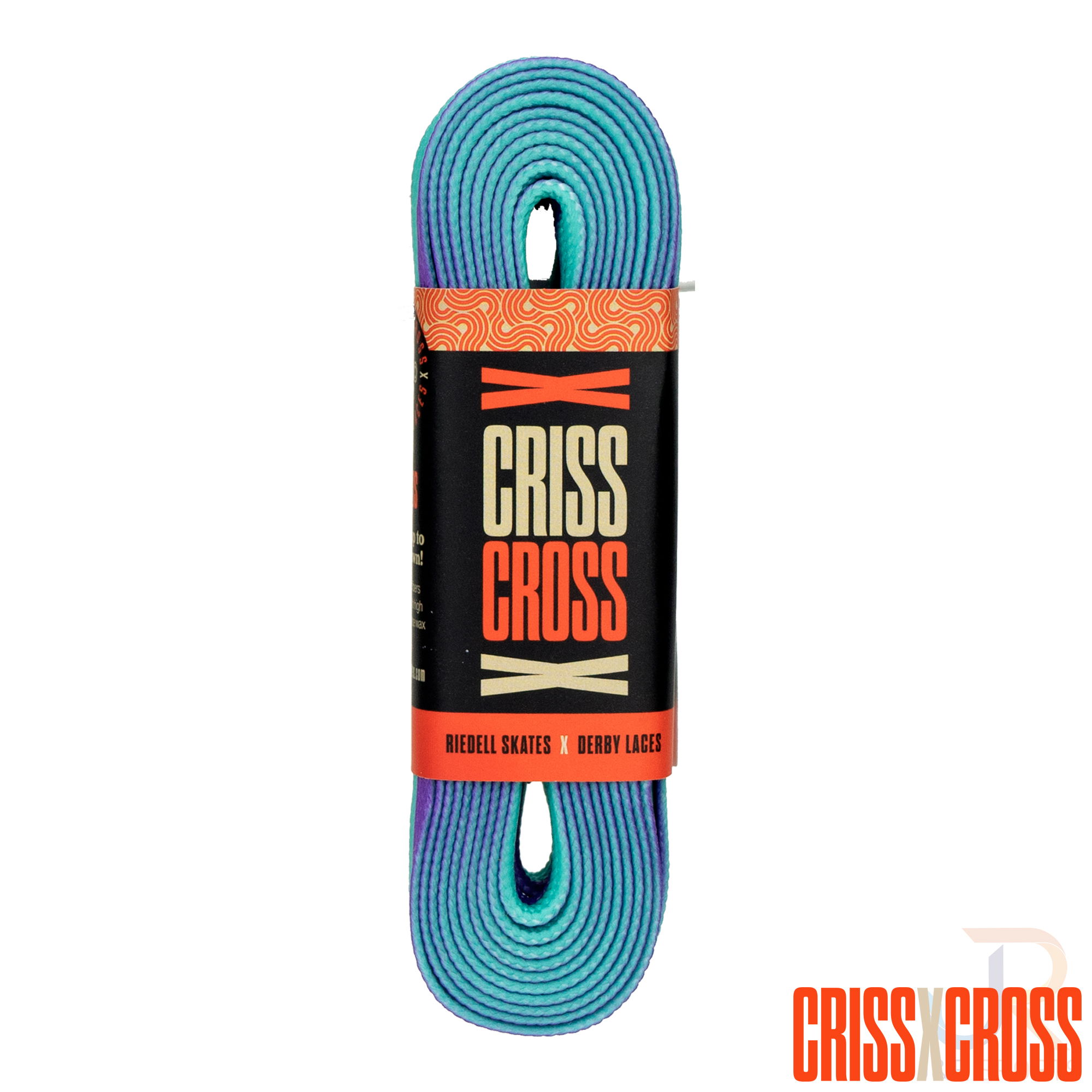 CRISS CROSS X DERBY LACES - DUO - TEAL/VIOLET - 108"