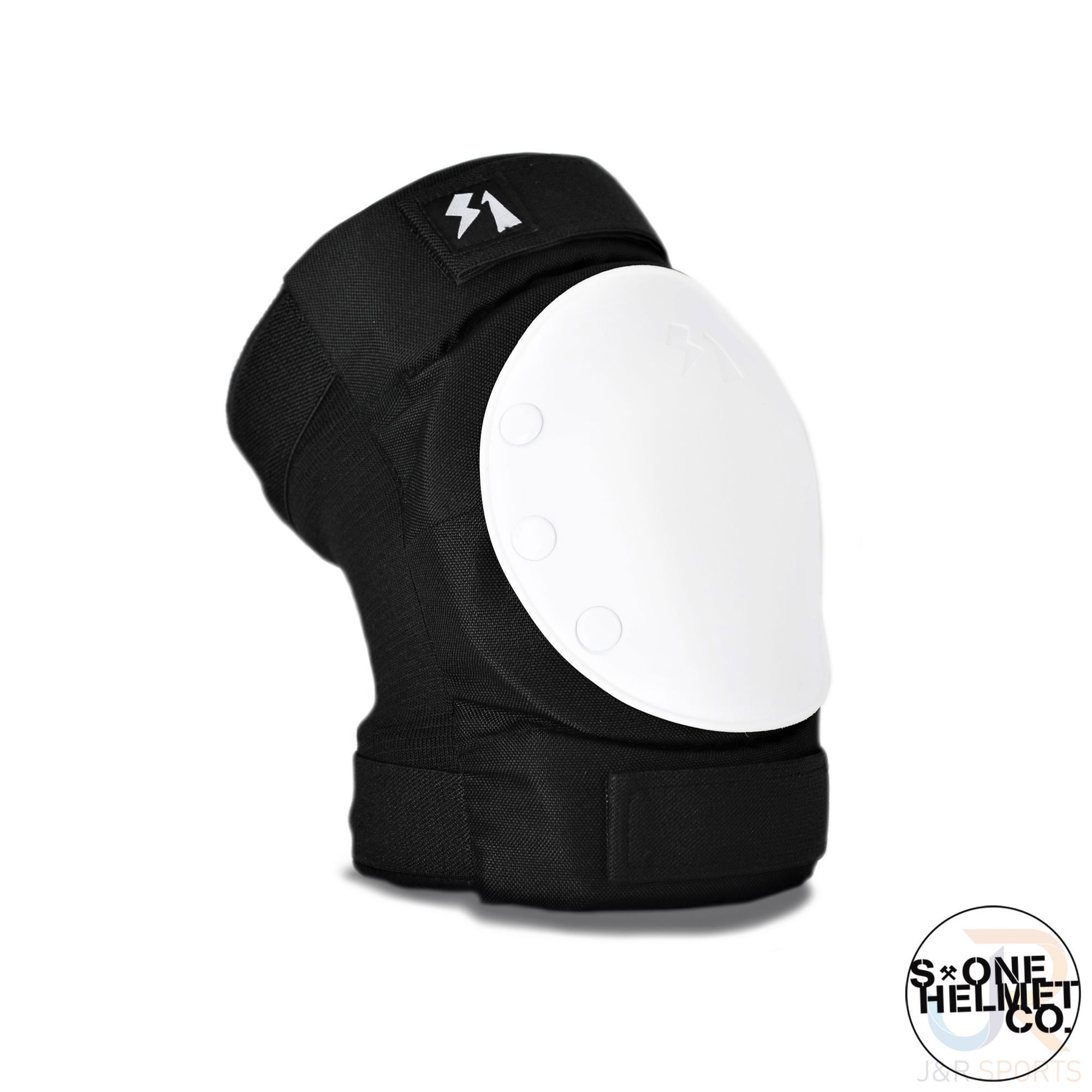 S1 PARK KNEE PADS - BLACK w/ WHITE CAPS - SMALL