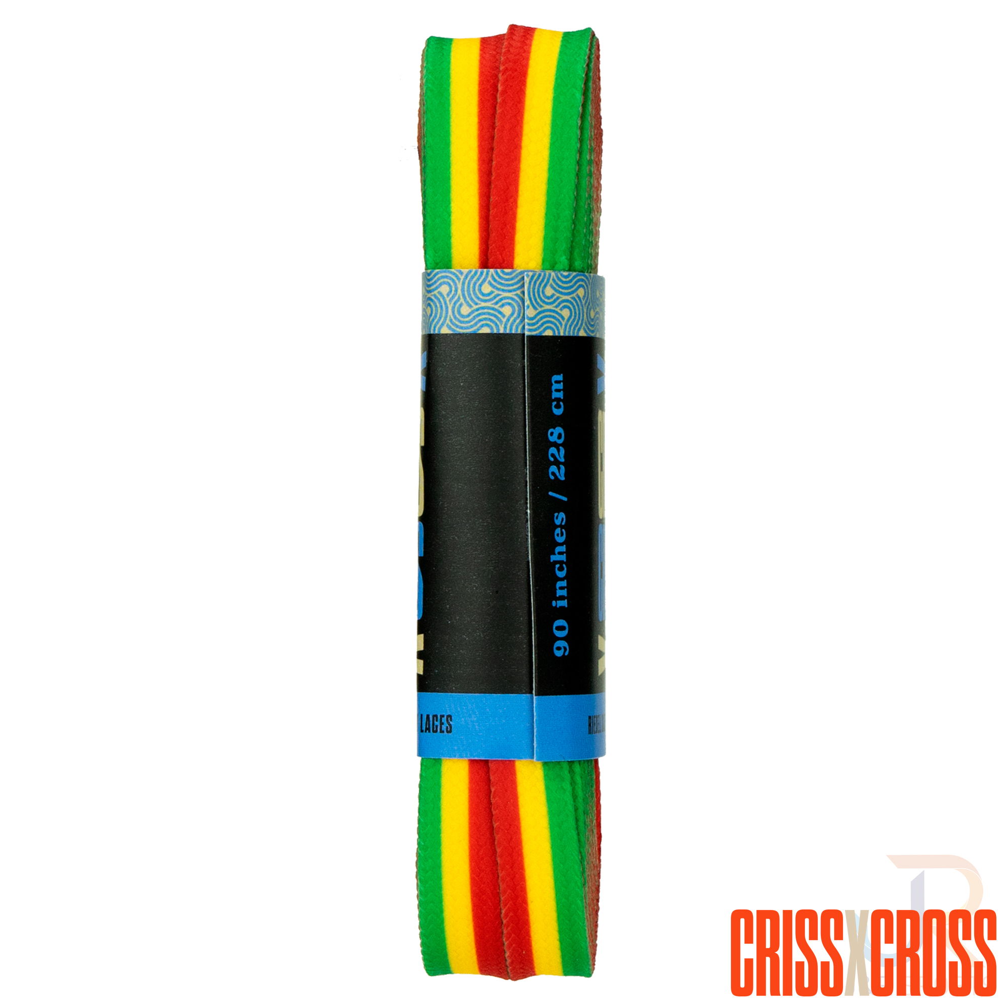 CRISS CROSS X DERBY LACES - TRIO - GRN/RED/YEL - 90"