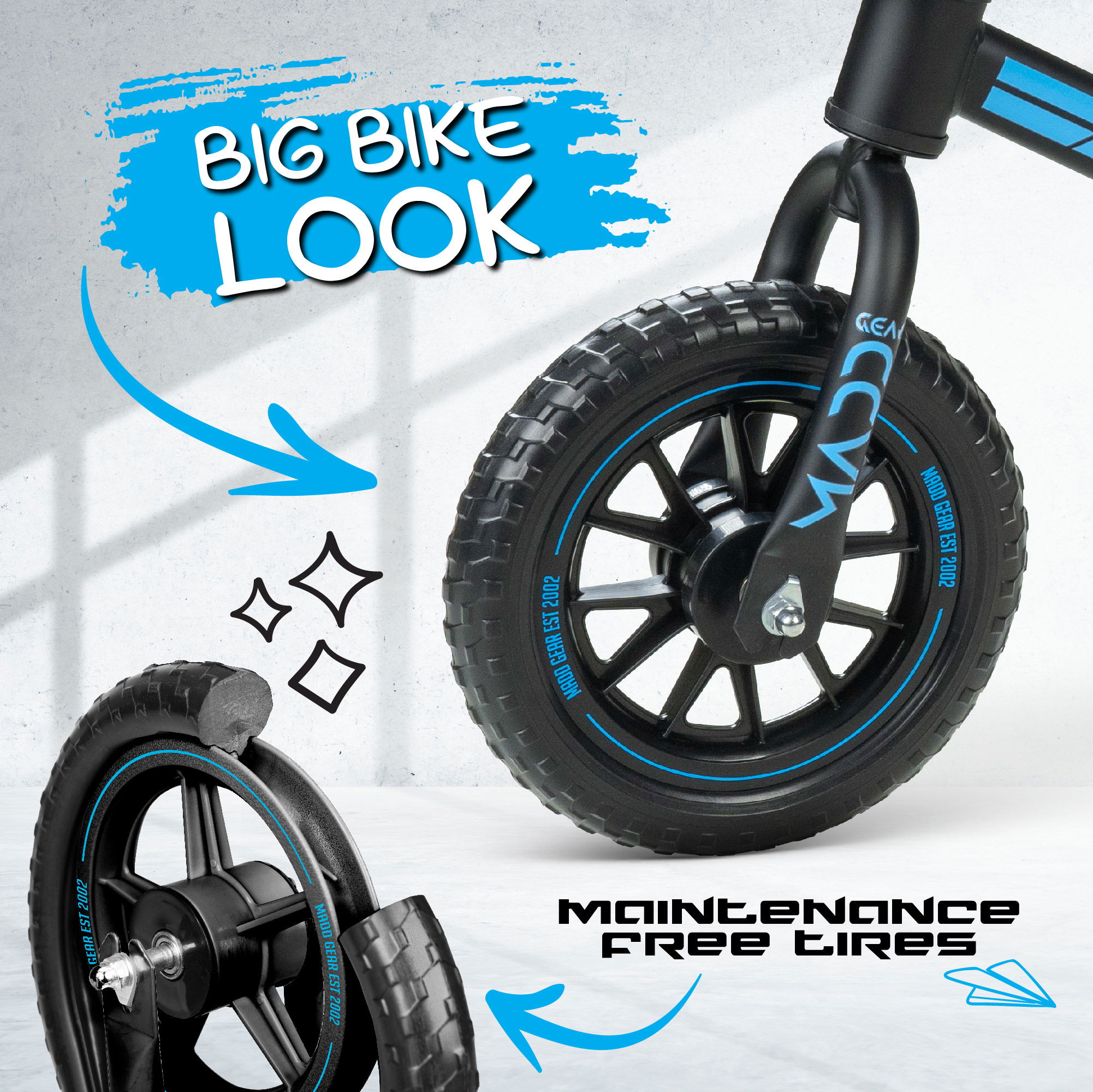 MADD MY 1st BMX BALANCE BIKE - BLACK / BLUE