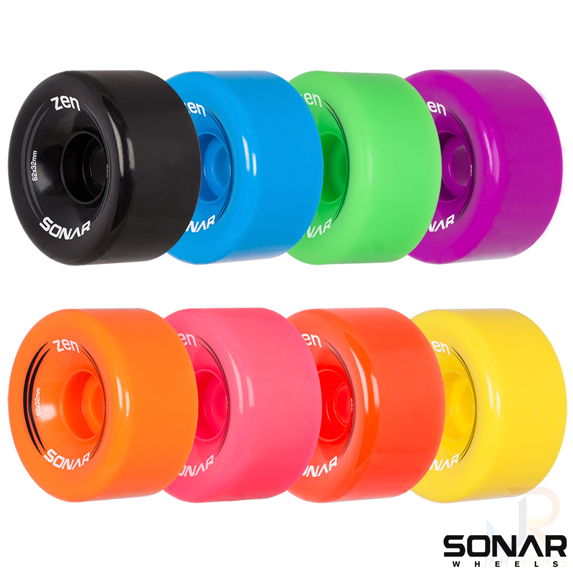 SONAR WHEELS (4) ZEN - GREEN - 62mm/85a