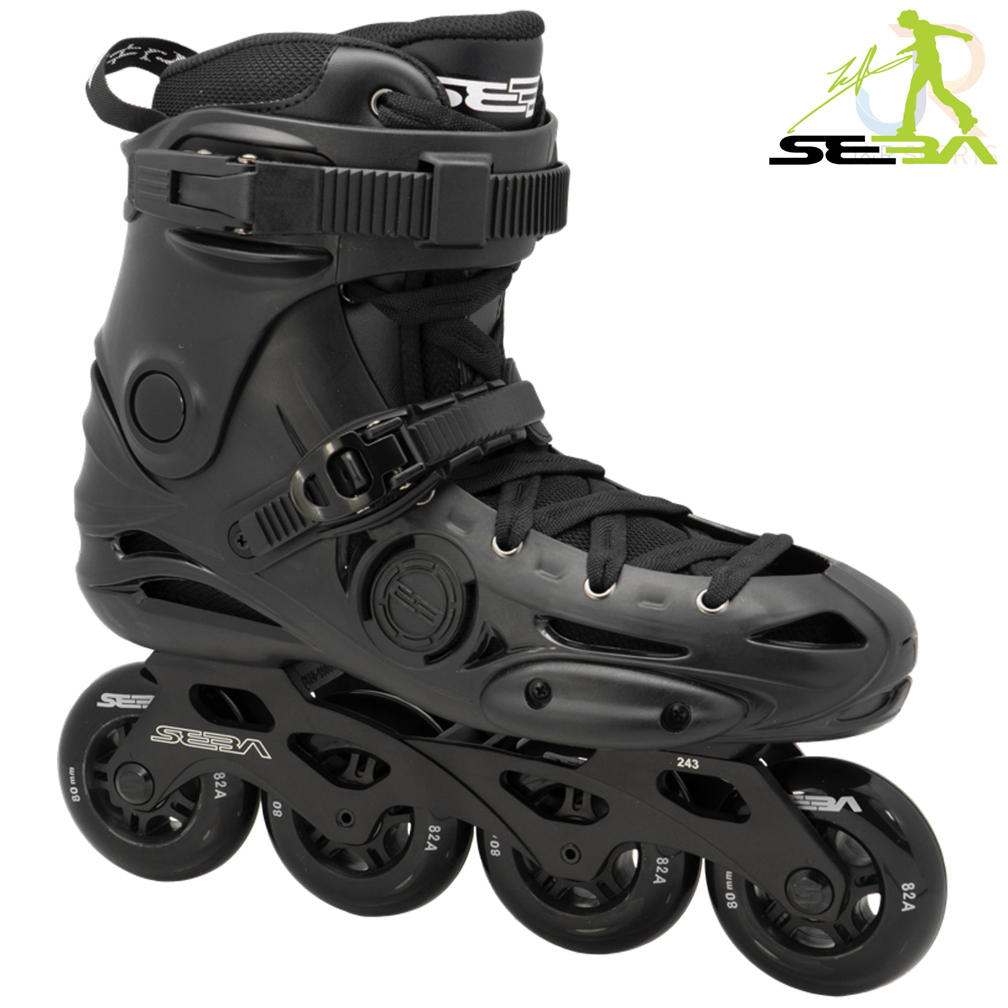 Seba E3 80 Premium - Black - Angled View - SSK-E380PBK