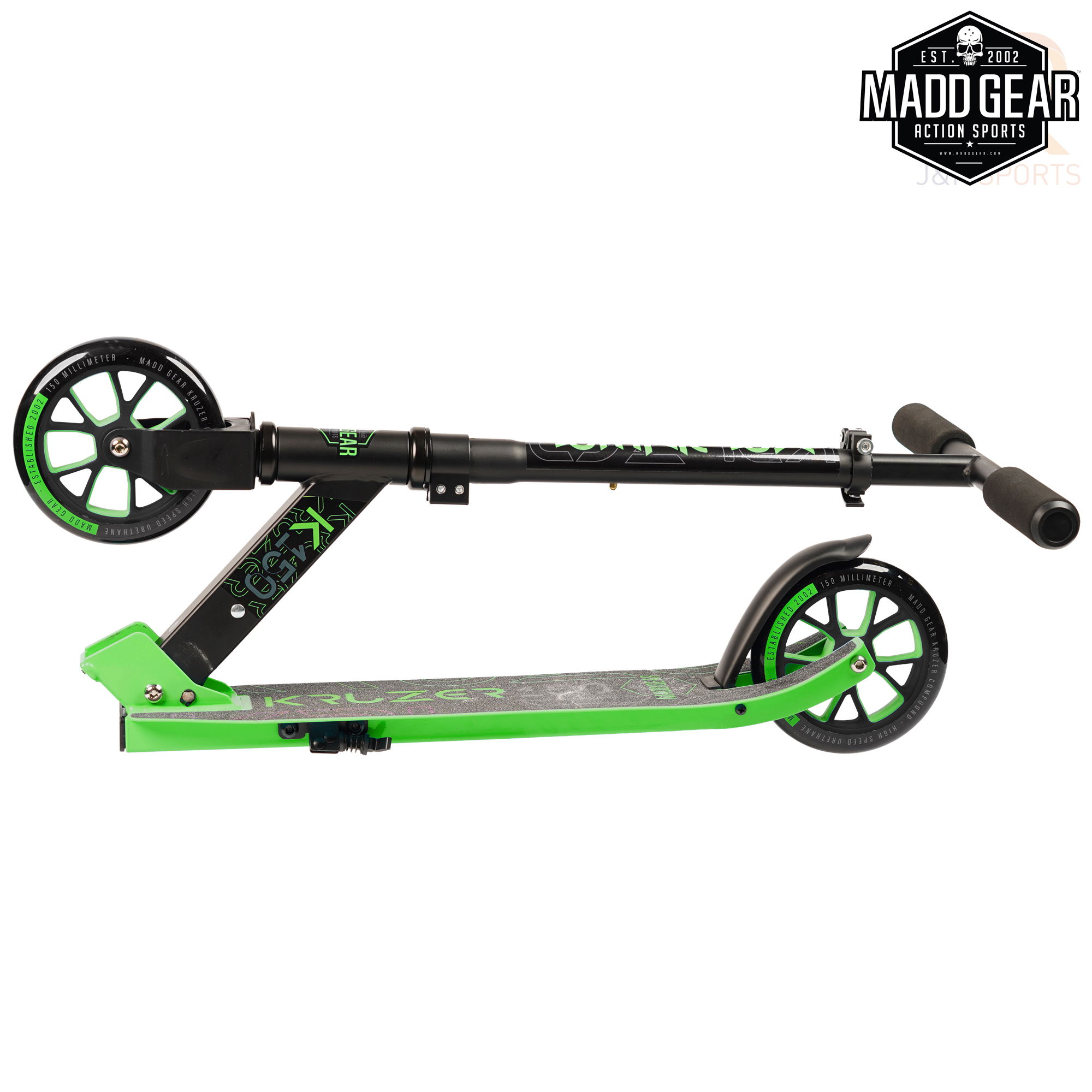 Madd Gear CARVE Kruzer 150 - Black Lime - Folded 1 - MGP207-576